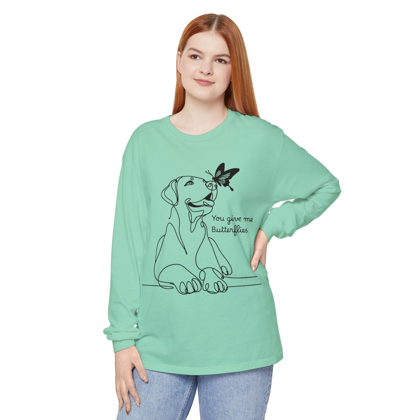 You Give Me Butterflies Dog Long Sleeve T-Shirt