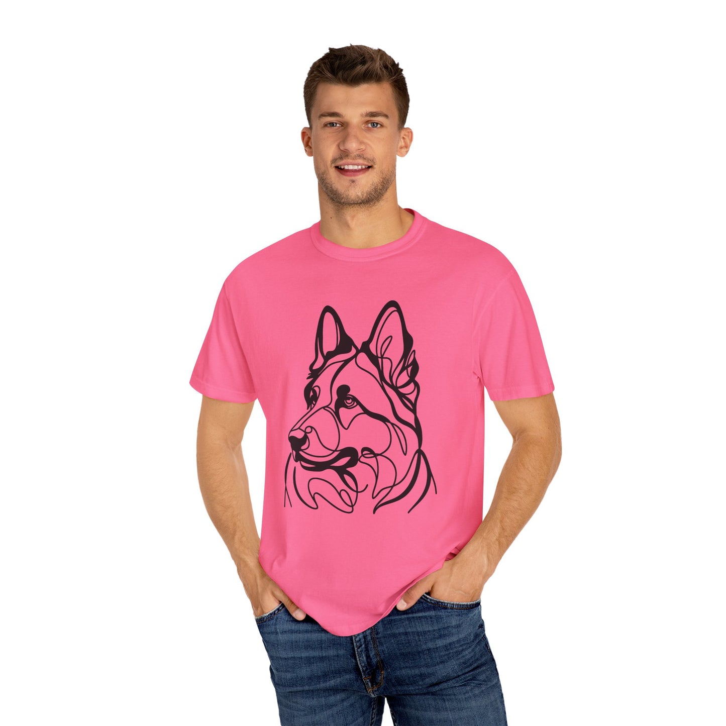 Unisex T-shirt German Shepard Line Art