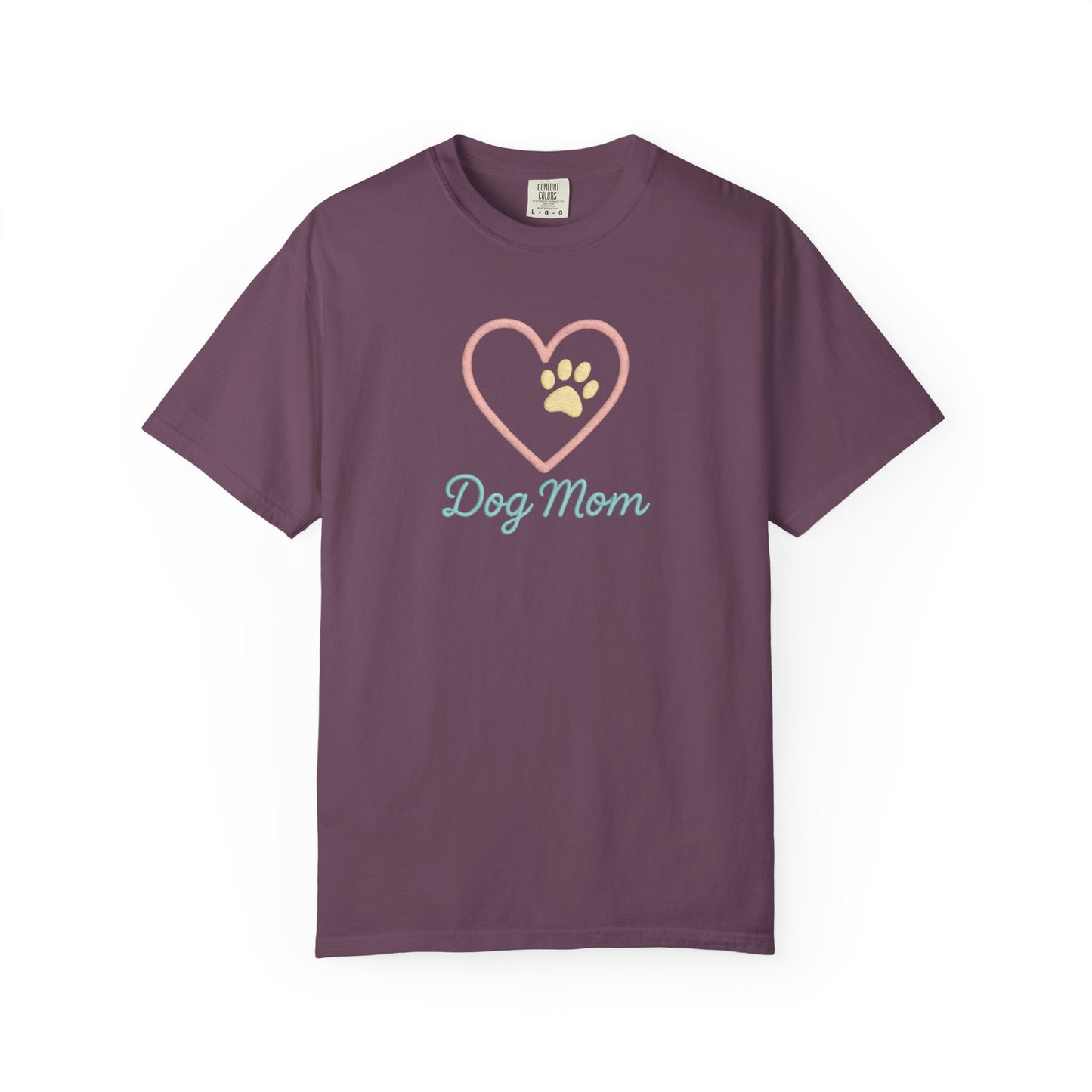 Dog Mom T-Shirt, Garment-Dyed Tee for Dog Owners, Perfect Gift for Pet Lovers, Casual Wear, Animal Lover Shirt
