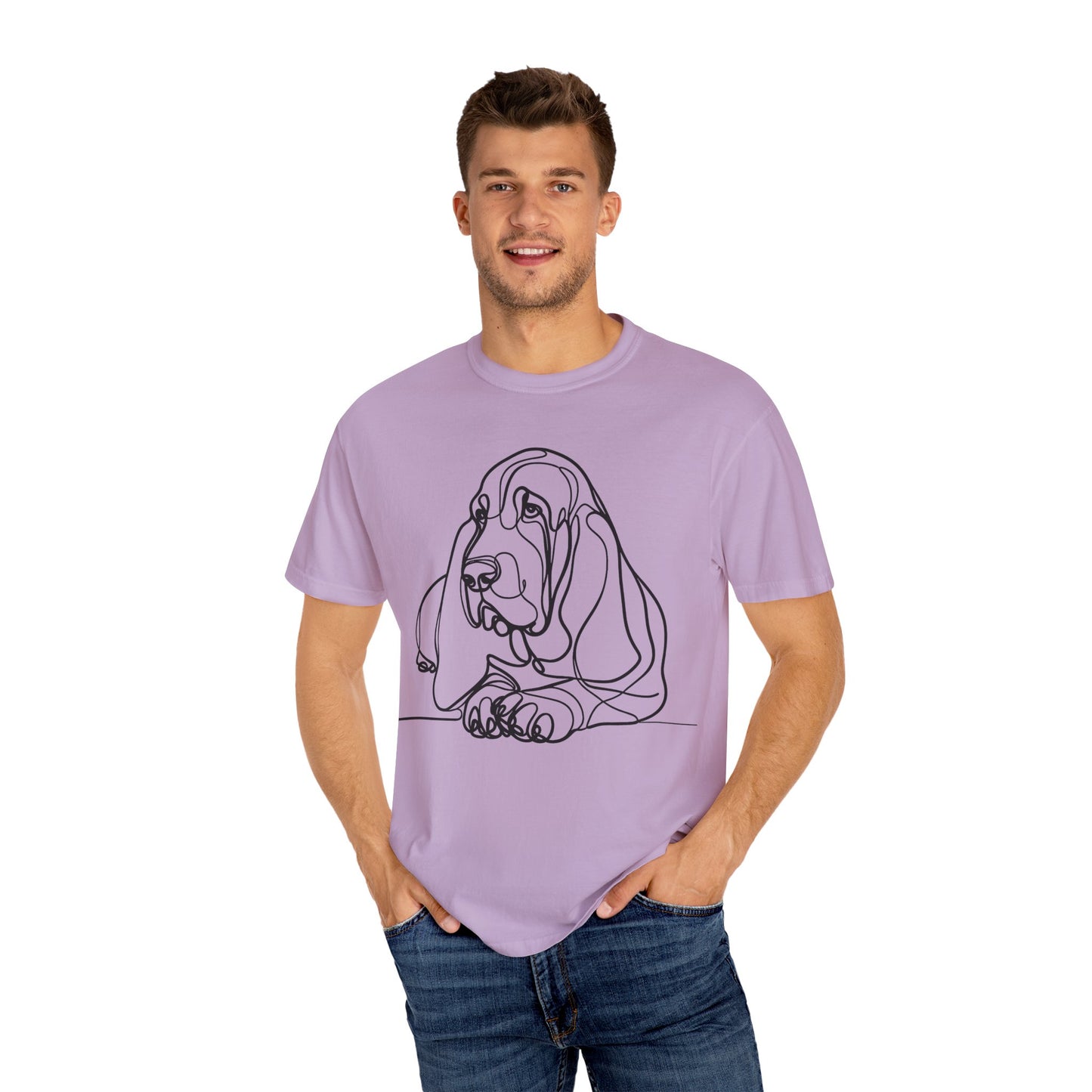 Basset Hound Line Art T-Shirt