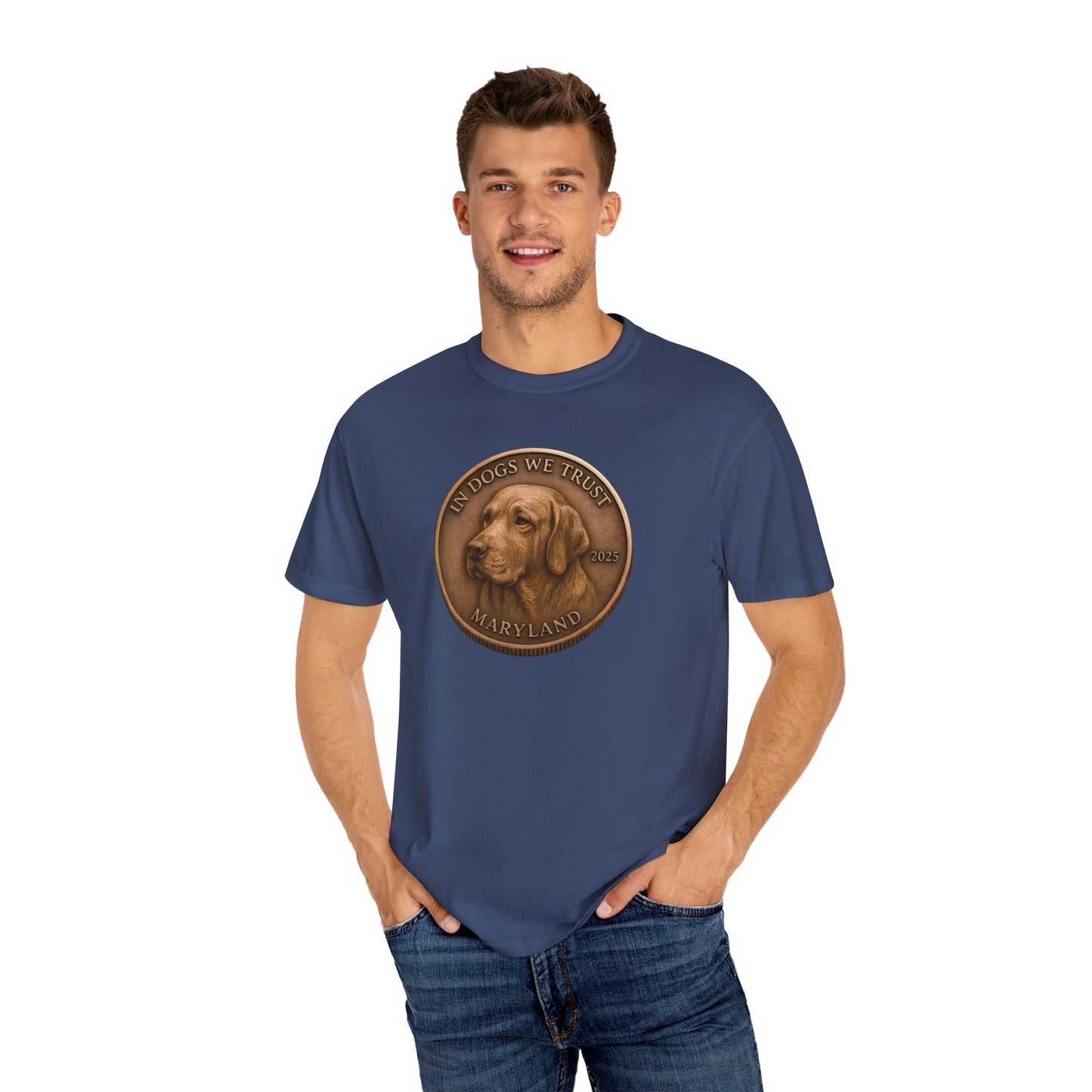 Maryland State Coin T-Shirt Collection - Proud Dog Breed Illustrations