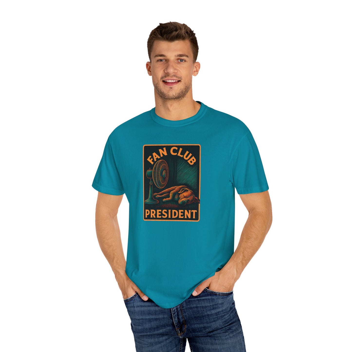 Fan Club President Unisex T-shirt, Garment-Dyed Tee, Unique Gift, Club Member Apparel, Casual Wear, Fan Merchandise