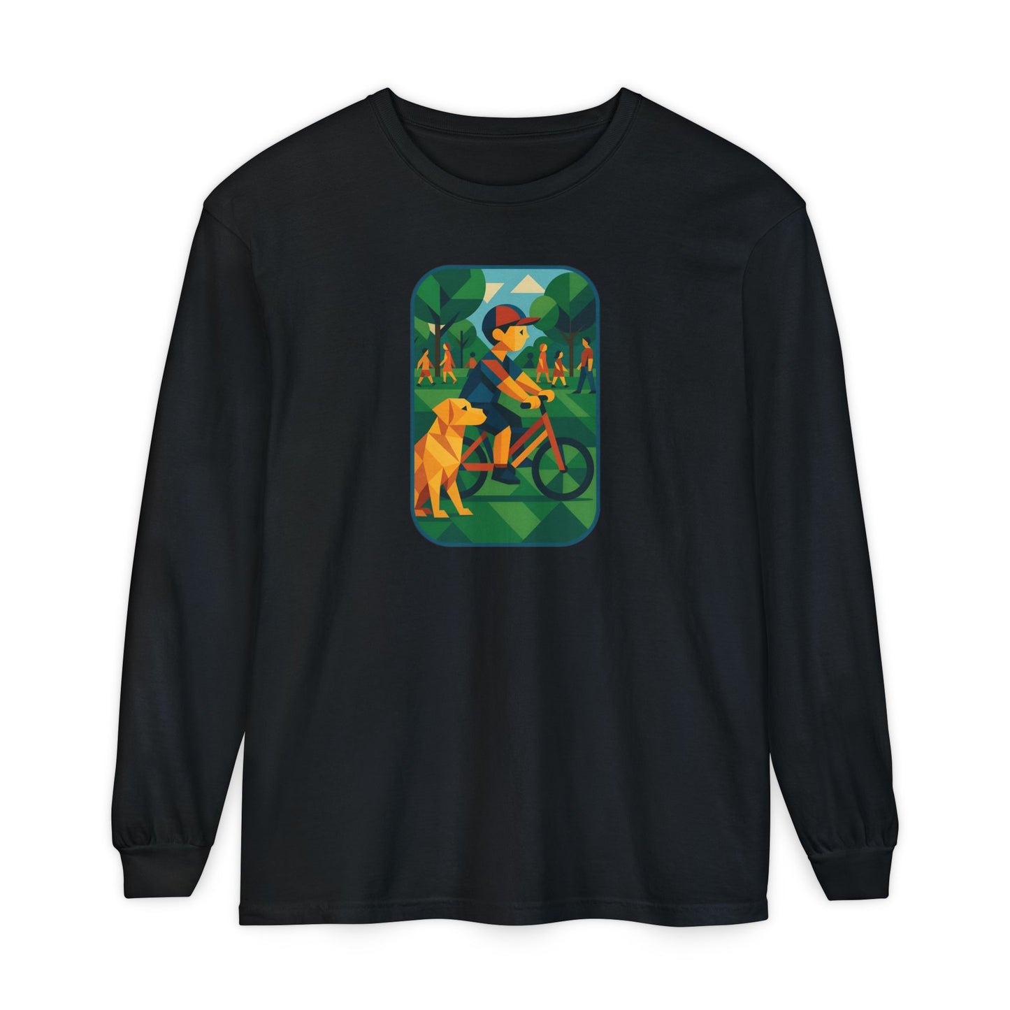Park Walk Adventure T-Shirt, Eco-Friendly Tee, Dog Lover Apparel, Nature Print Shirt, Perfect for Outdoor Activities