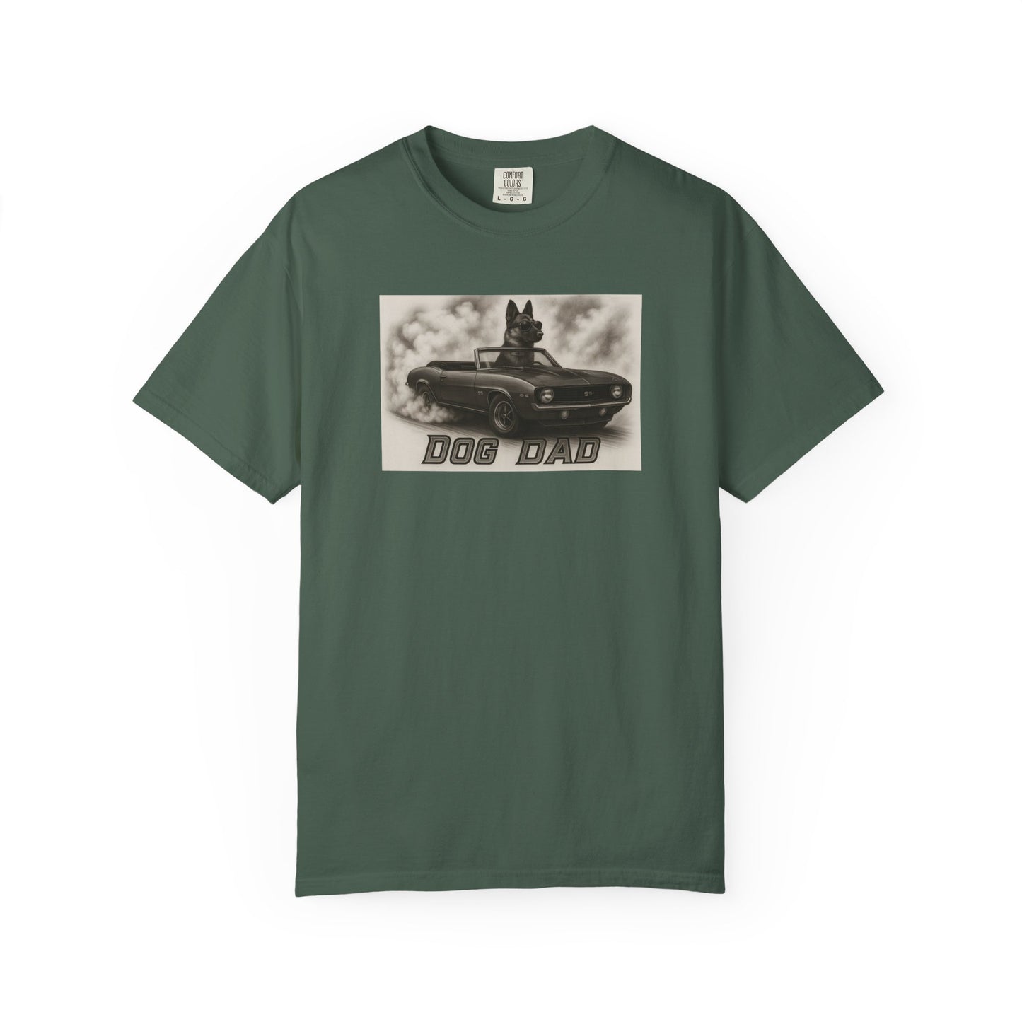 Dog Dad - German Shepard - Cool Dogs in Cool Cars T-Shirt Collection | Funny Dog Lover Apparel for Men