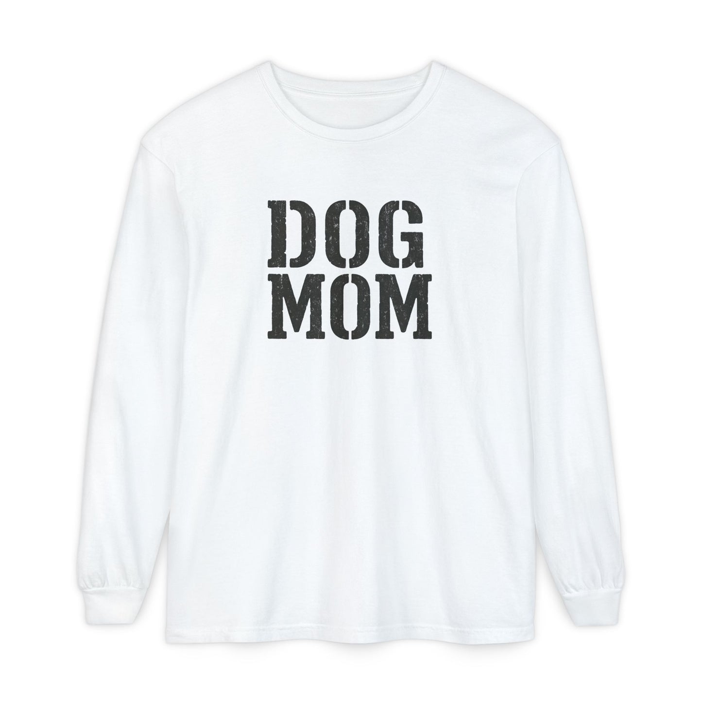 Dog Mom Long Sleeve T-Shirt | Gift for Dog Lovers, Casual Wear, Pet Owner Apparel, Perfect for Birthdays, Mother’s Day
