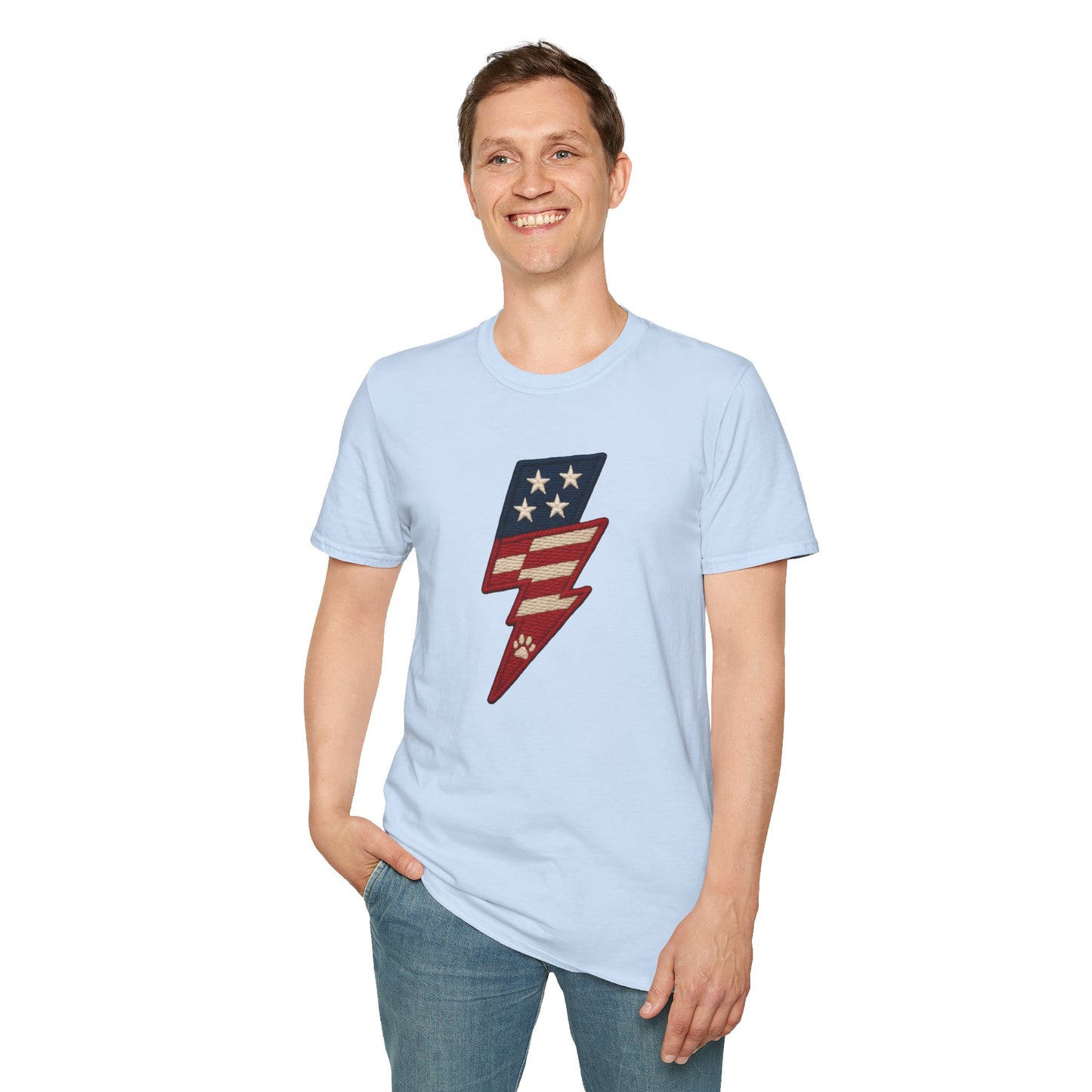 Patriotic Unisex T-Shirt with Flag Design, USA Pride Shirt, Everyday Wear, 4th of July Gift, Casual Style, American Flag Tee