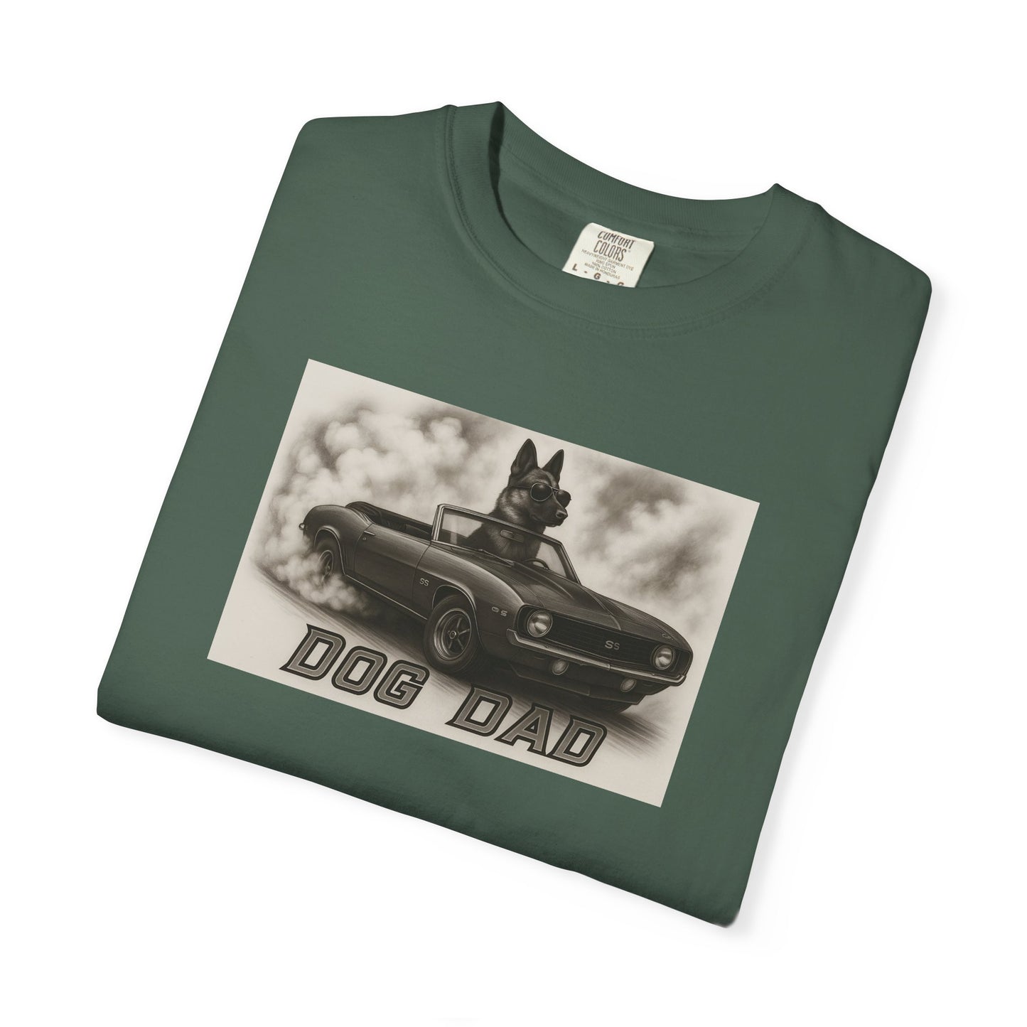 Dog Dad - German Shepard - Cool Dogs in Cool Cars T-Shirt Collection | Funny Dog Lover Apparel for Men