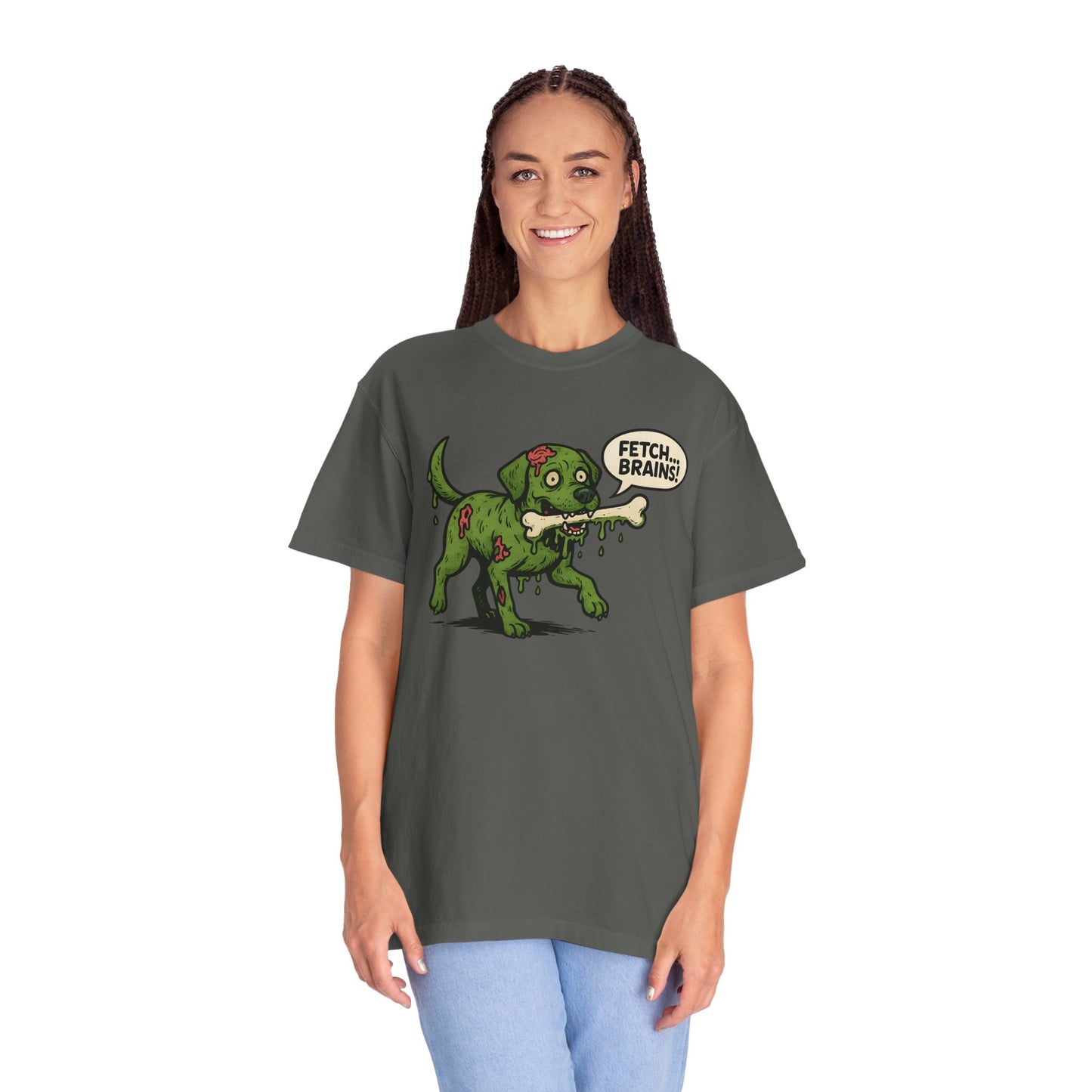 Zombie Dog Fetch T-Shirt, Funny Pet Lover Tee, Graphic Tee for Halloween, Unique Gift, Dog Owner Shirt