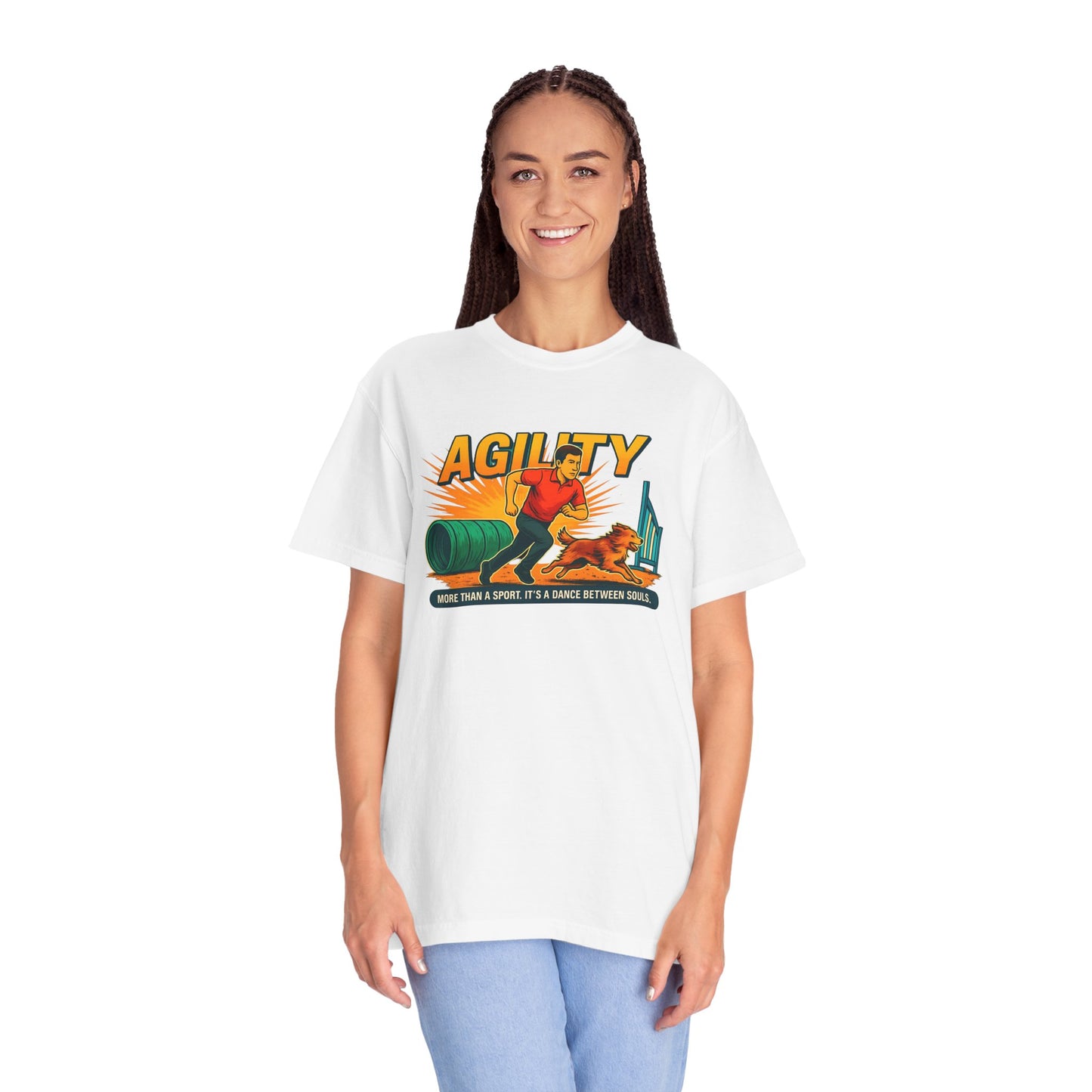 Agility Unisex Garment-Dyed T-Shirt - More Than a Sport, It's a Dance Between Souls