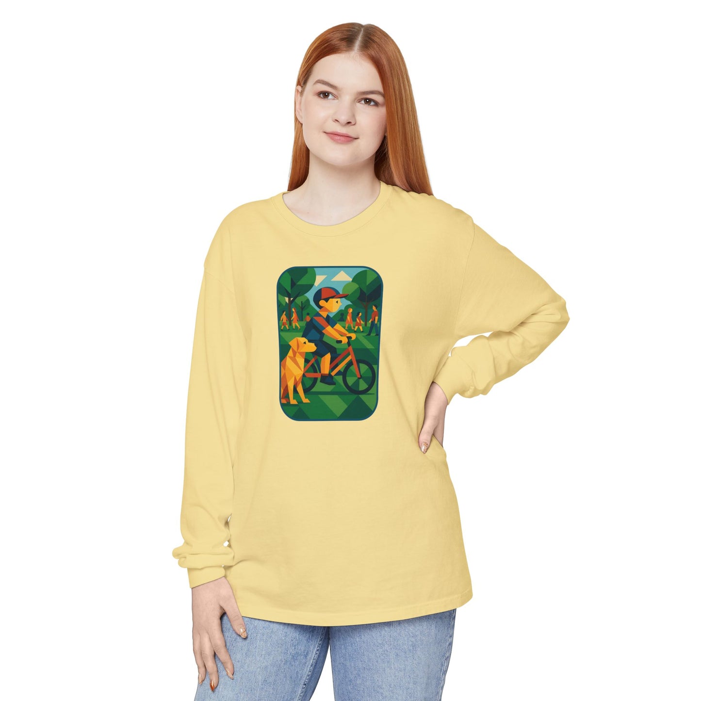 Park Walk Adventure T-Shirt, Eco-Friendly Tee, Dog Lover Apparel, Nature Print Shirt, Perfect for Outdoor Activities