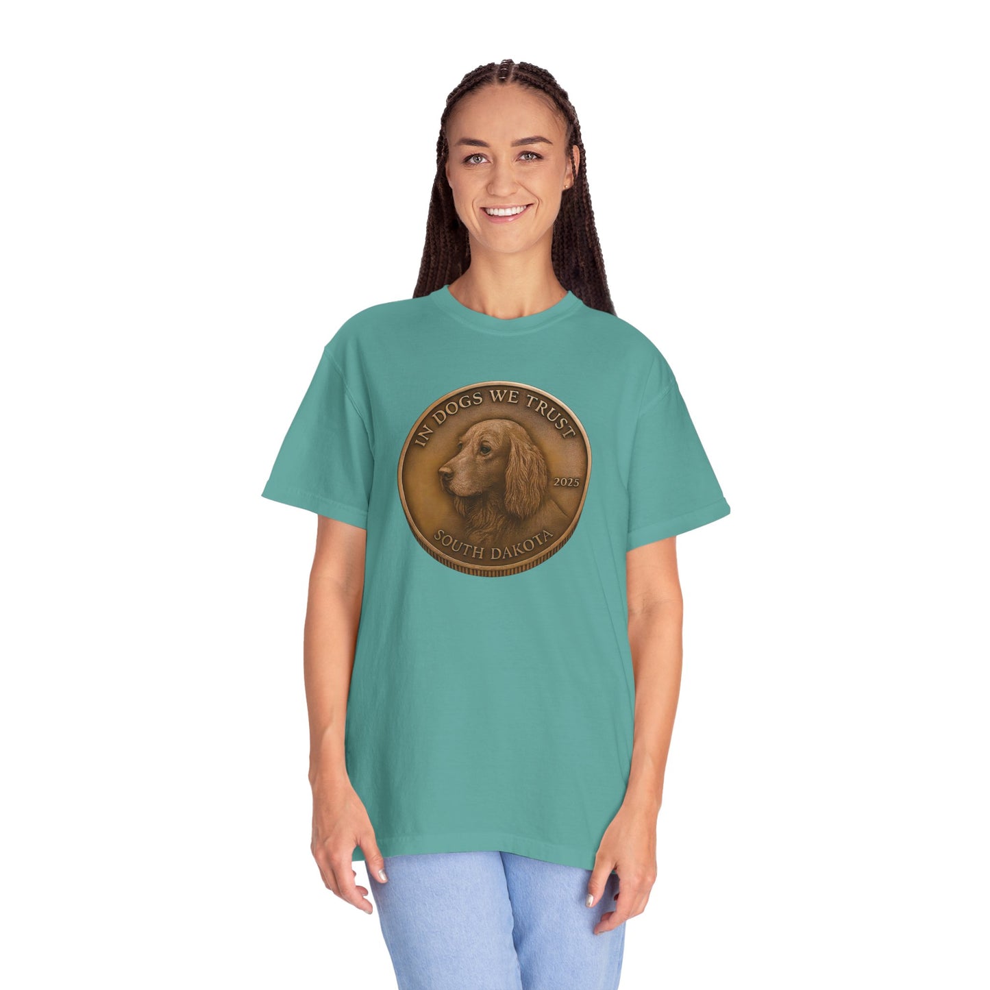 South Dakota State Coin T-Shirt Collection - Proud Dog Breed Illustrations