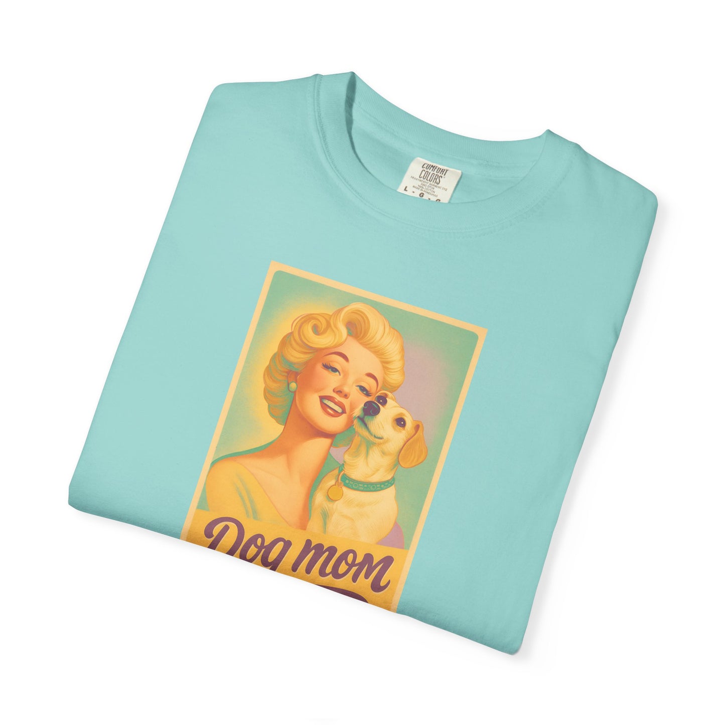 Vintage Dog Mom T-shirt - Unisex Garment-Dyed Tee for Dog Lovers