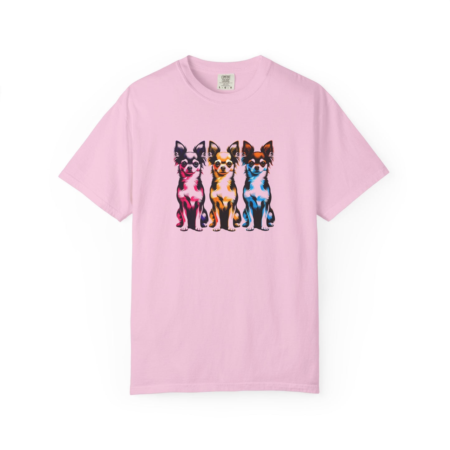 Colorful Chihuahua T-Shirt - Fun & Stylish Unisex Garment-Dyed Tee