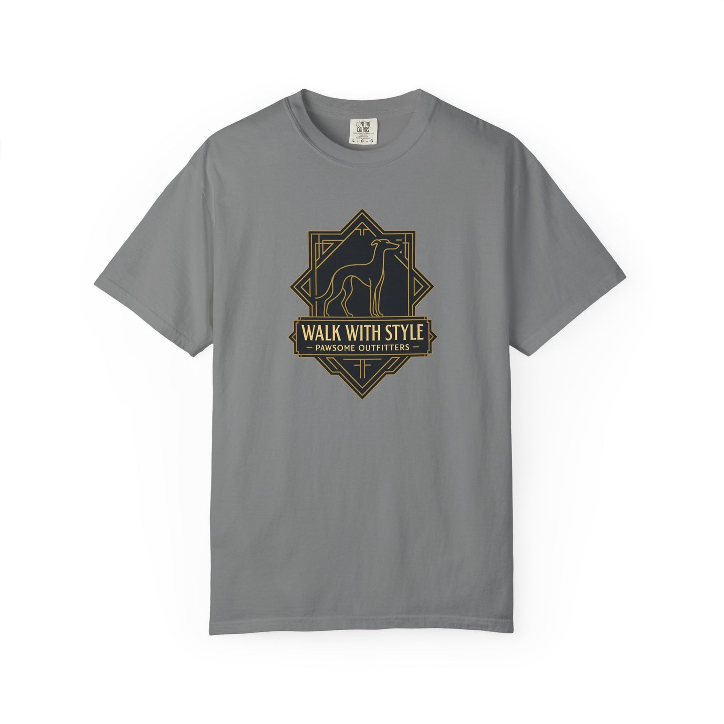 Stylish Unisex Tee - Walk with Style Graphic Shirt, Casual Wear, Gift for Dog Lovers, Relaxed Fit, Everyday Comfort