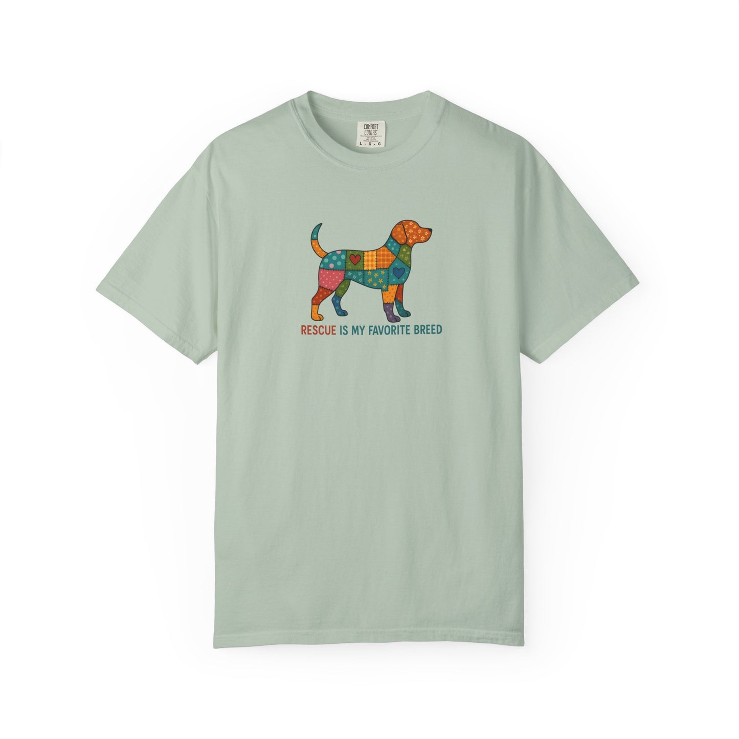 Colorful Dog Rescue T-Shirt, Gift for Dog Lovers, Adoption Awareness Tee, Casual Wear for Animal Lovers, Eco-Friendly Fashion