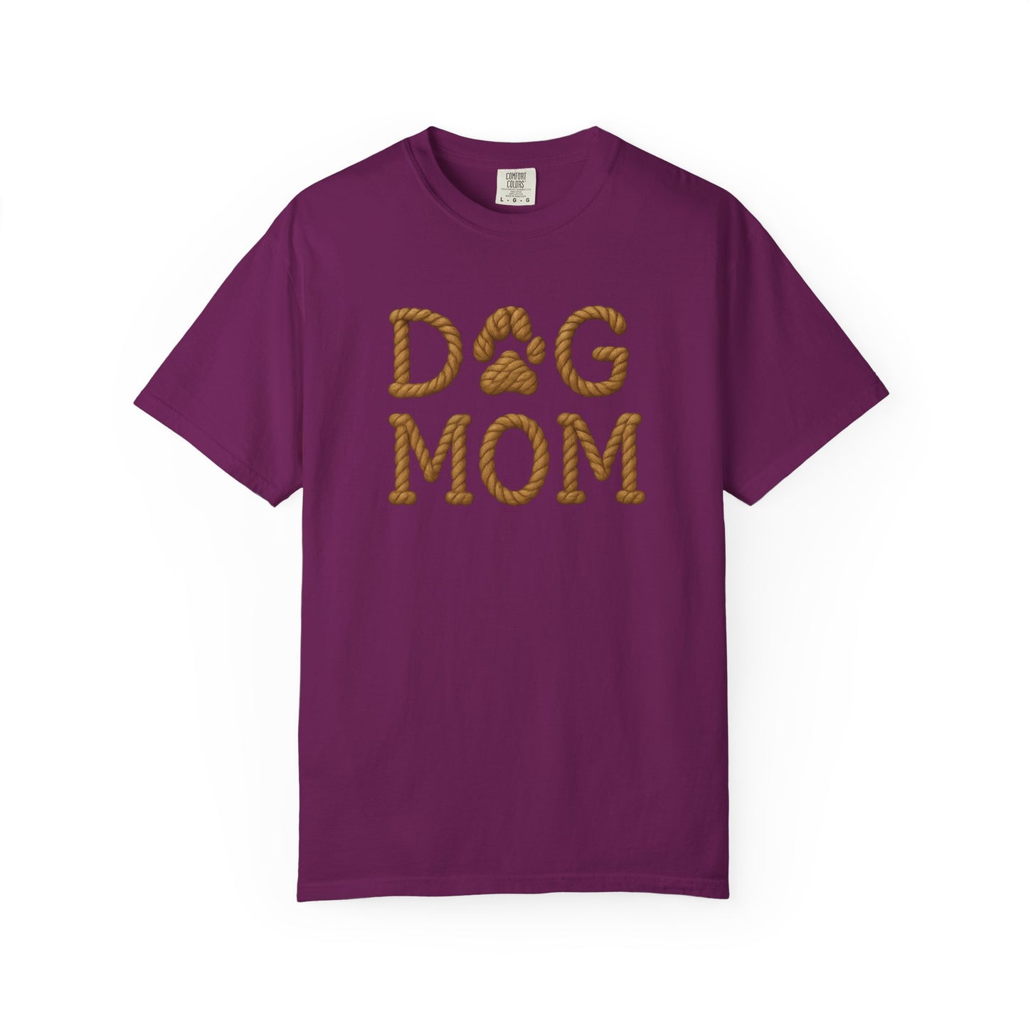 Dog Mom Garment-Dyed T-Shirt, Unisex Pet Lover Tee, Gift for Dog Owners, Casual Wear, Dog Themed Apparel, Animal Lover Clothing