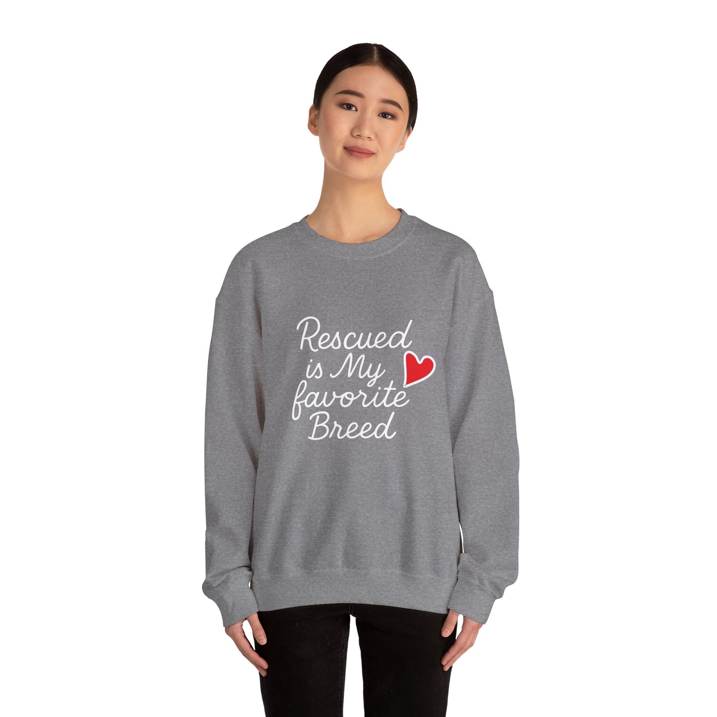 ❤️ Rescued Is My Favorite Breed – Cozy Statement Sweatshirt