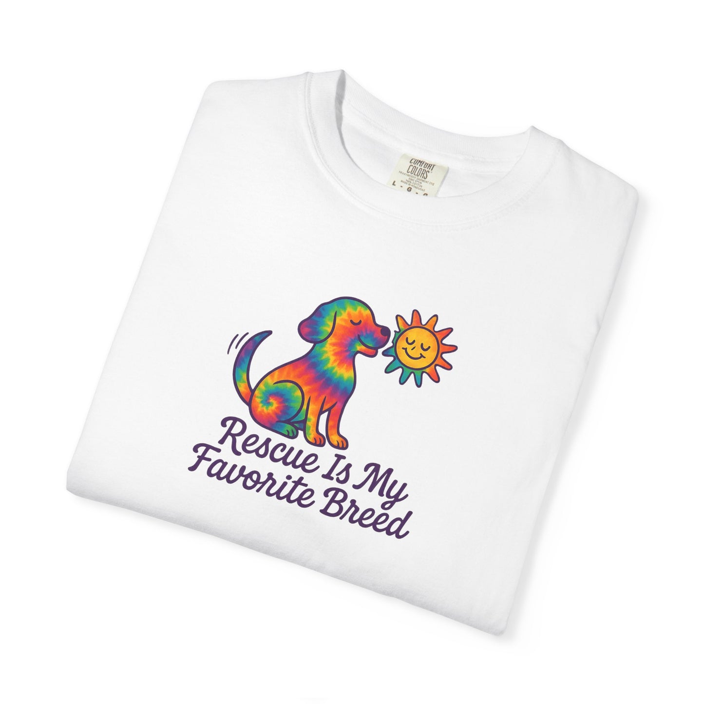 Rescue Dog Lover T-shirt, Unisex Garment-Dyed T-shirt, Animal Rescue Tee, Pet Adoption Shirt, Cute Dog T-shirt, Gift for Dog Lovers