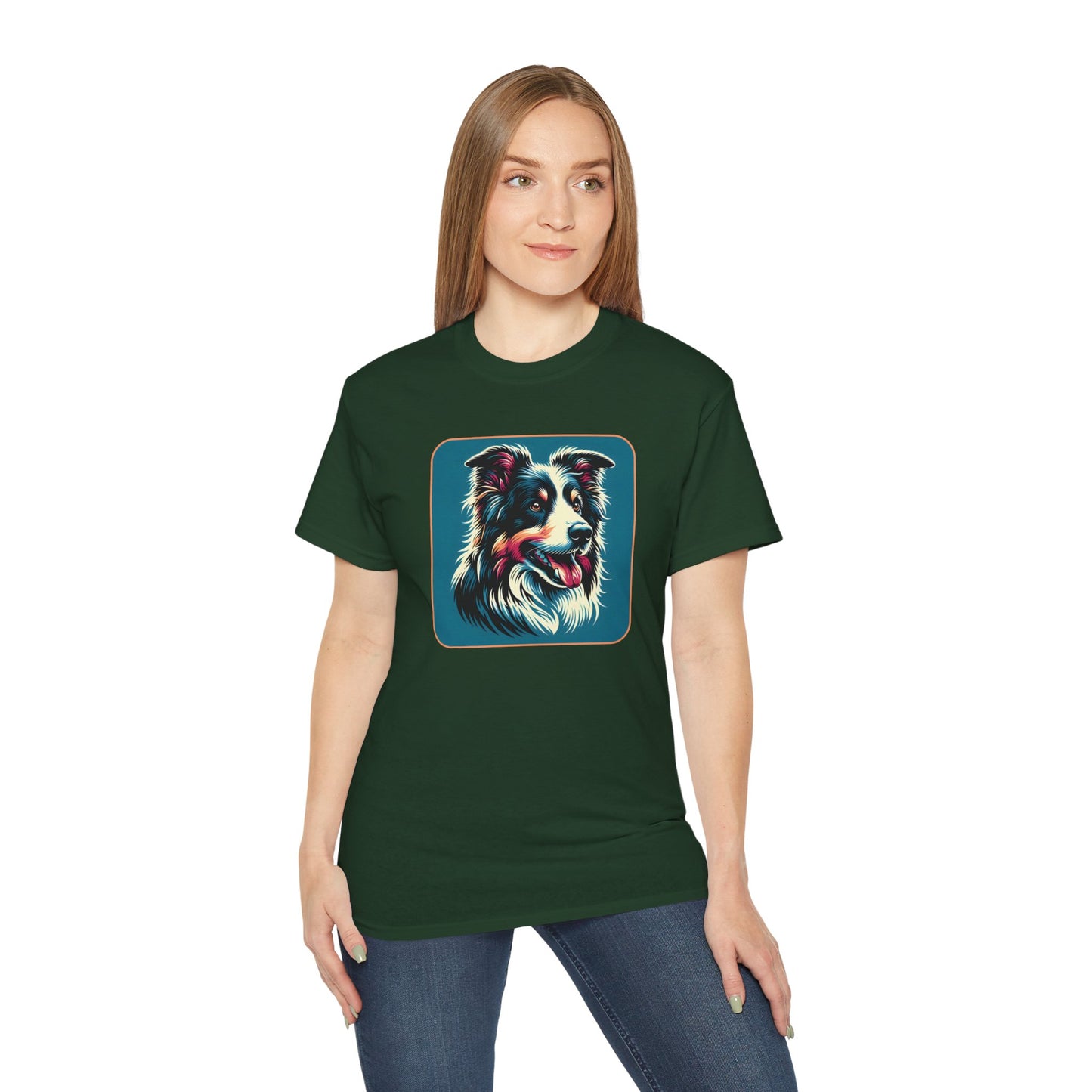 ⚡ Brain & Beauty – Colorful Border Collie Tee - Perfect for Pet Lovers