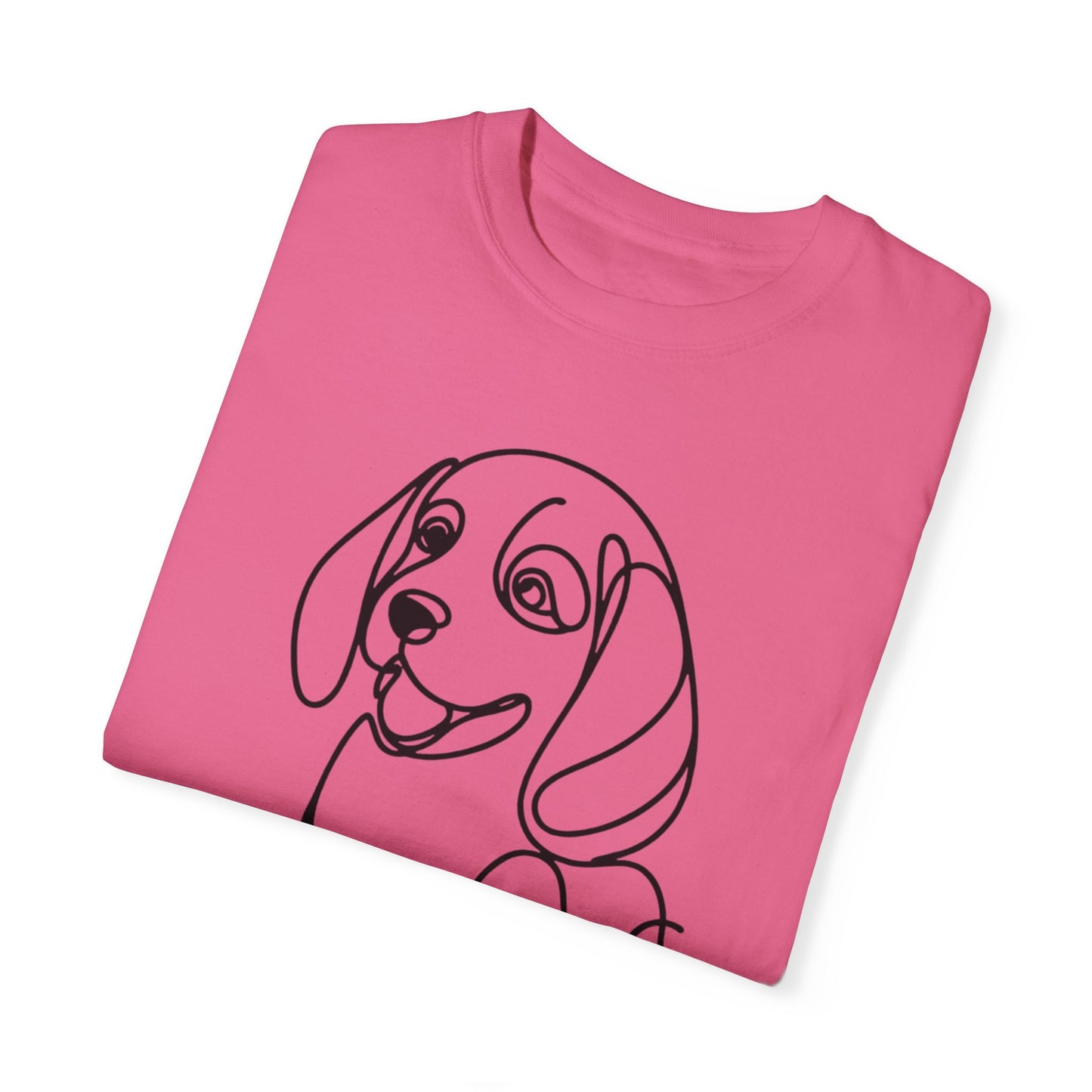 I๐ถ Nose First โ Minimalist Beagle Line Art Tee - Cute Dog Line Art Unisex T-Shirt