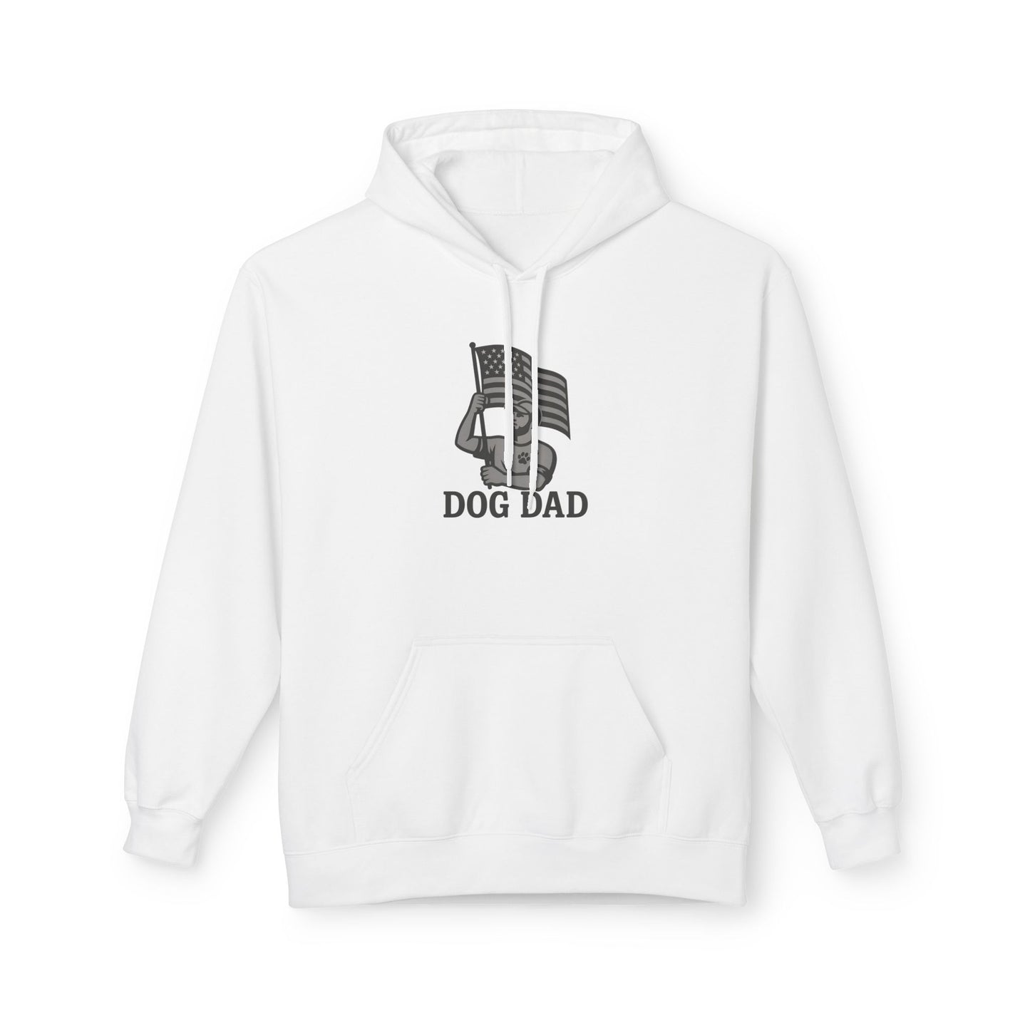 Dog Dad Fleece Hoodie, Unisex Softstyle Hooded Sweatshirt, Perfect Gift for Dog Lovers, Comfortable and Stylish