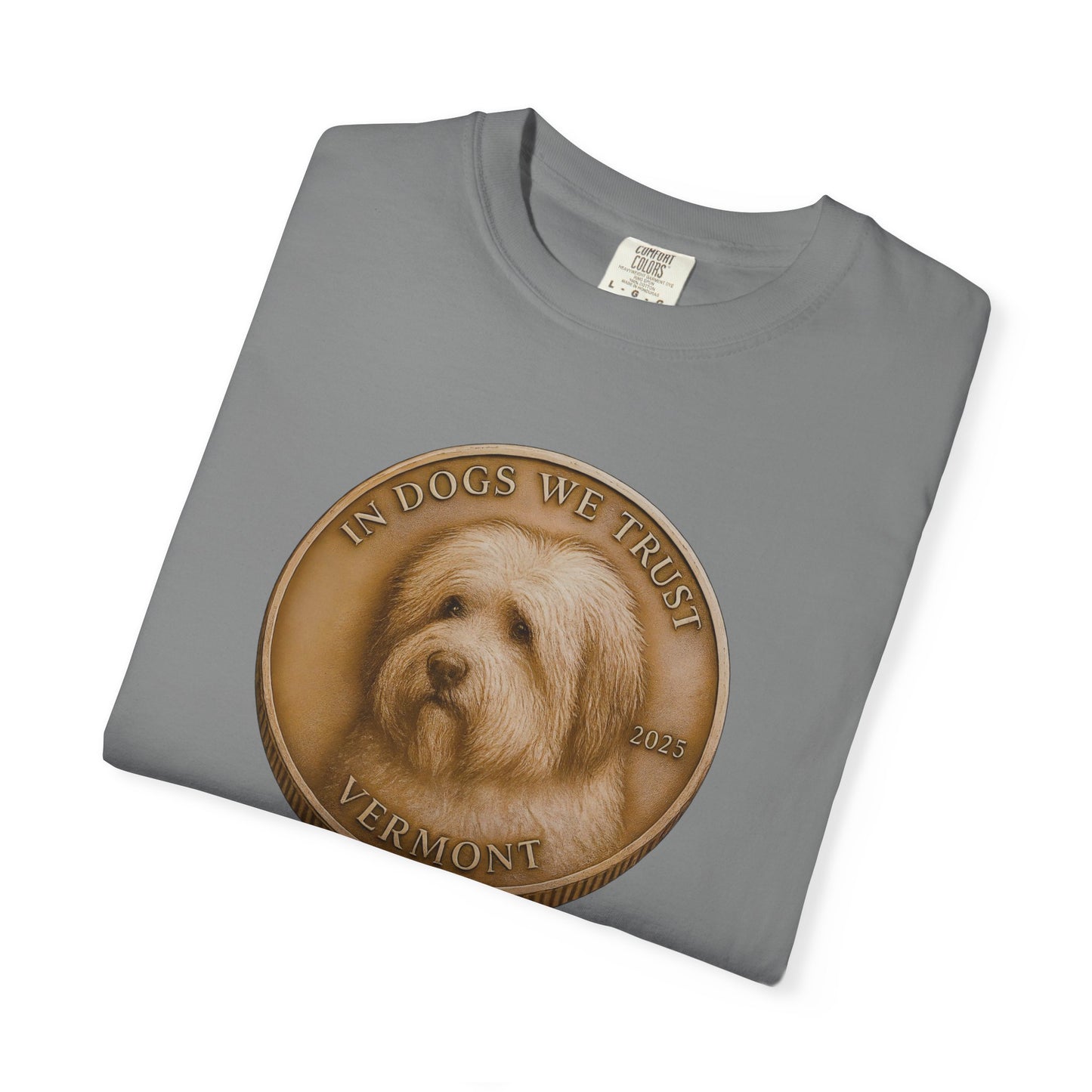 Vermont State Coin T-Shirt Collection - Proud Dog Breed Illustrations