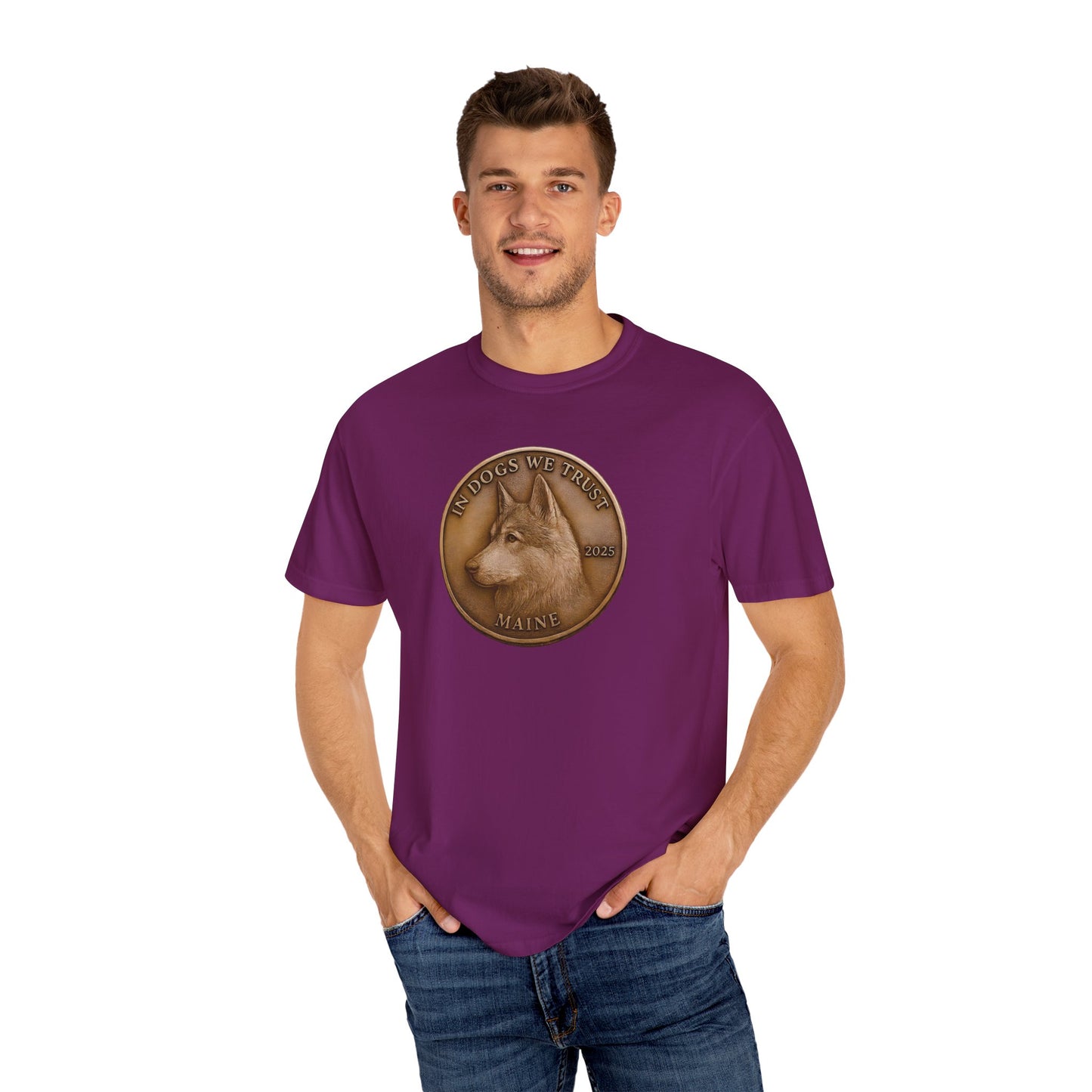 Maine State Coin T-Shirt Collection - Proud Dog Breed Illustrations