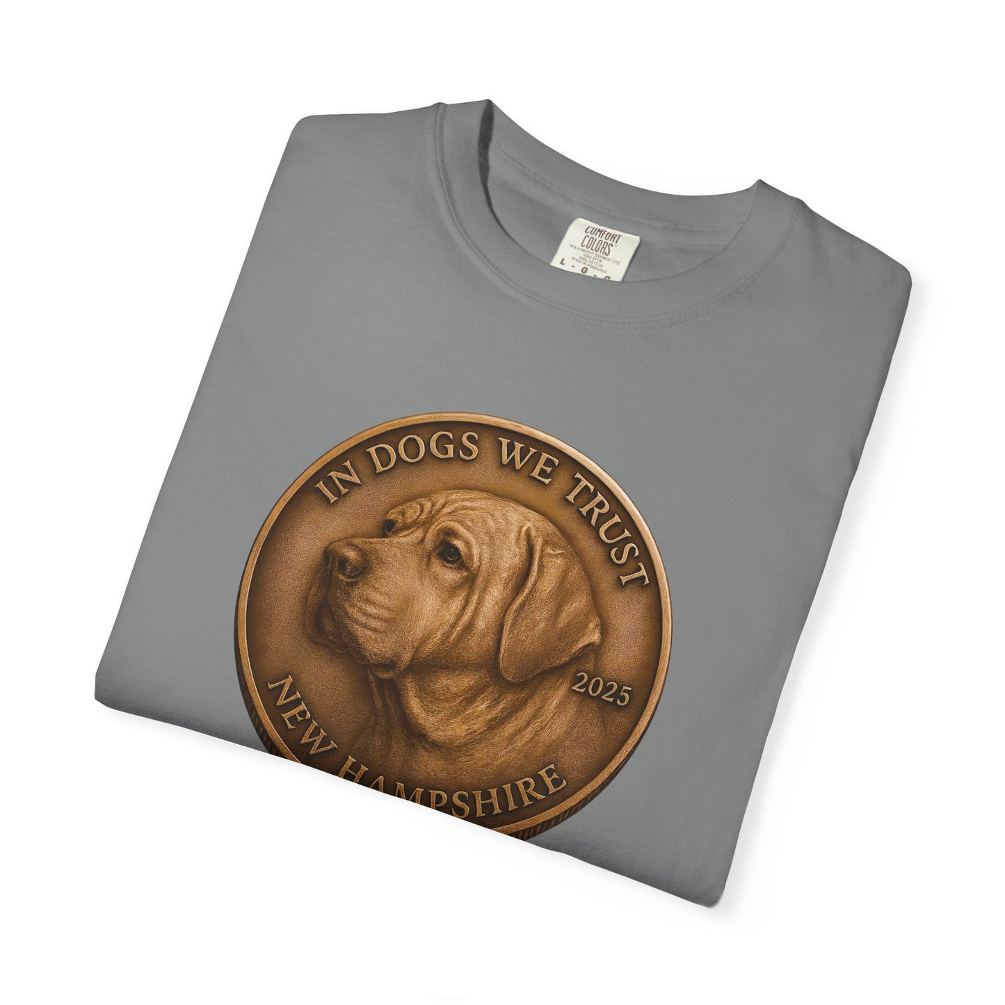New Hampshire State Coin T-Shirt Collection - Proud Dog Breed Illustrations