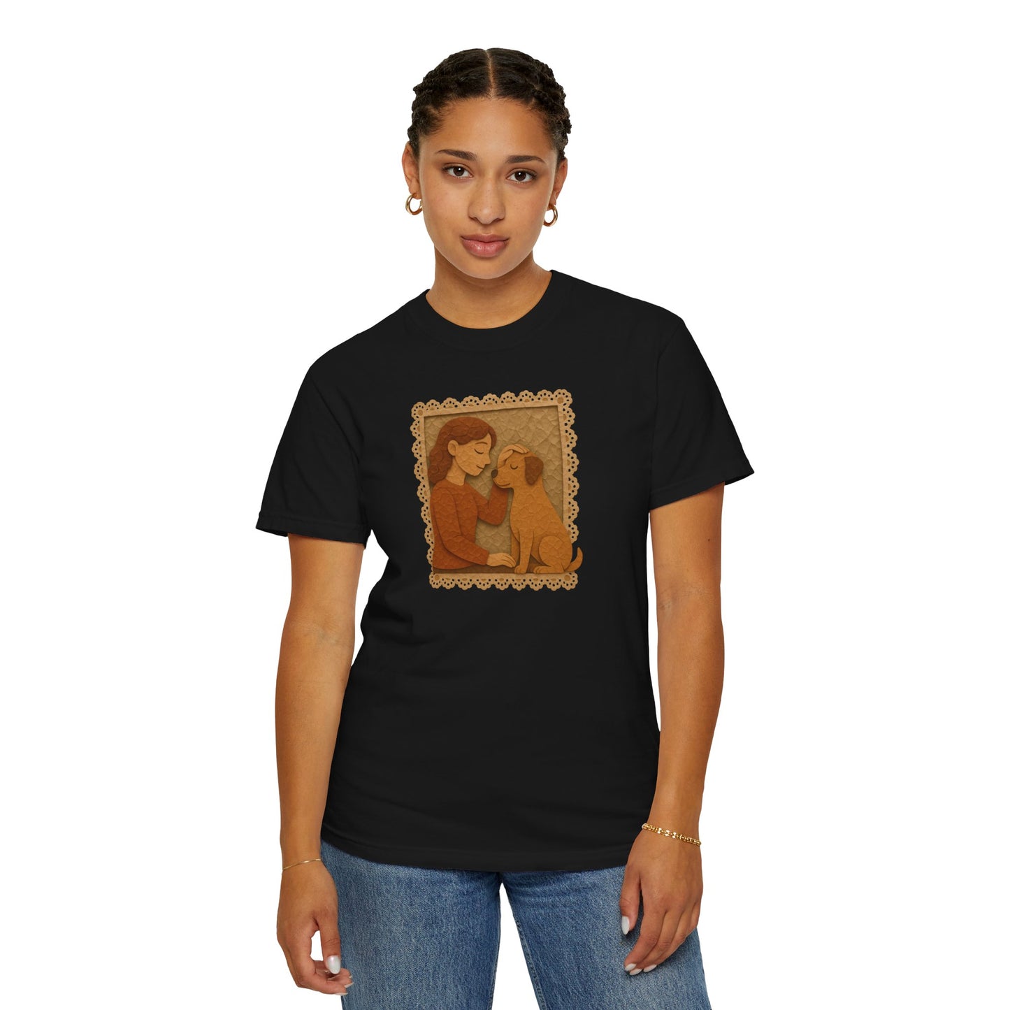 Dog Mom T-shirt - Unisex Garment-Dyed Tee for Dog Lovers