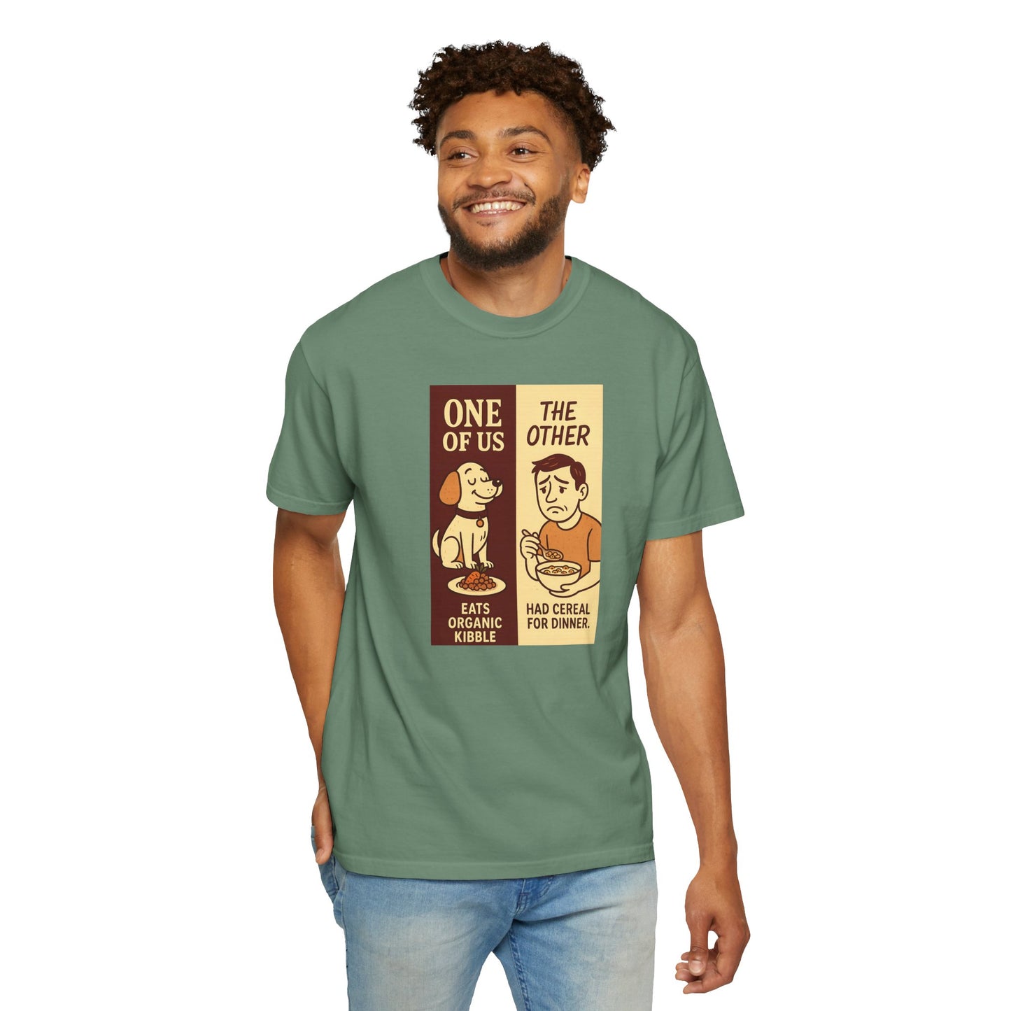 Organic Kibble T-Shirt, Funny Pet Lover Tee, Casual Unisex Apparel, Dog and Cat Humor, Gift for Animal Lovers