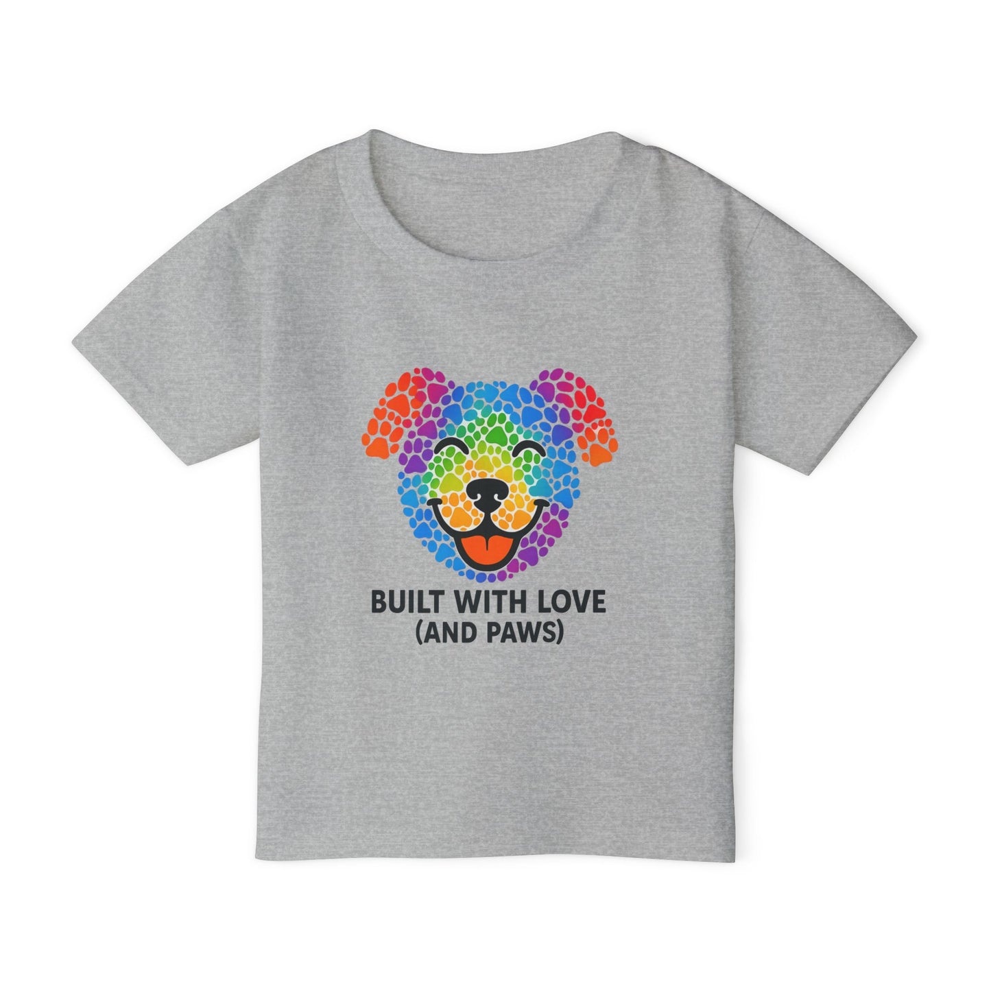 Built with Love and Paws Toddler T-Shirt | Adorable Pet Apparel, Gifts for Dog Lovers, Kids' Summer Fashion, Birthday Gift, Cute Animal Tee