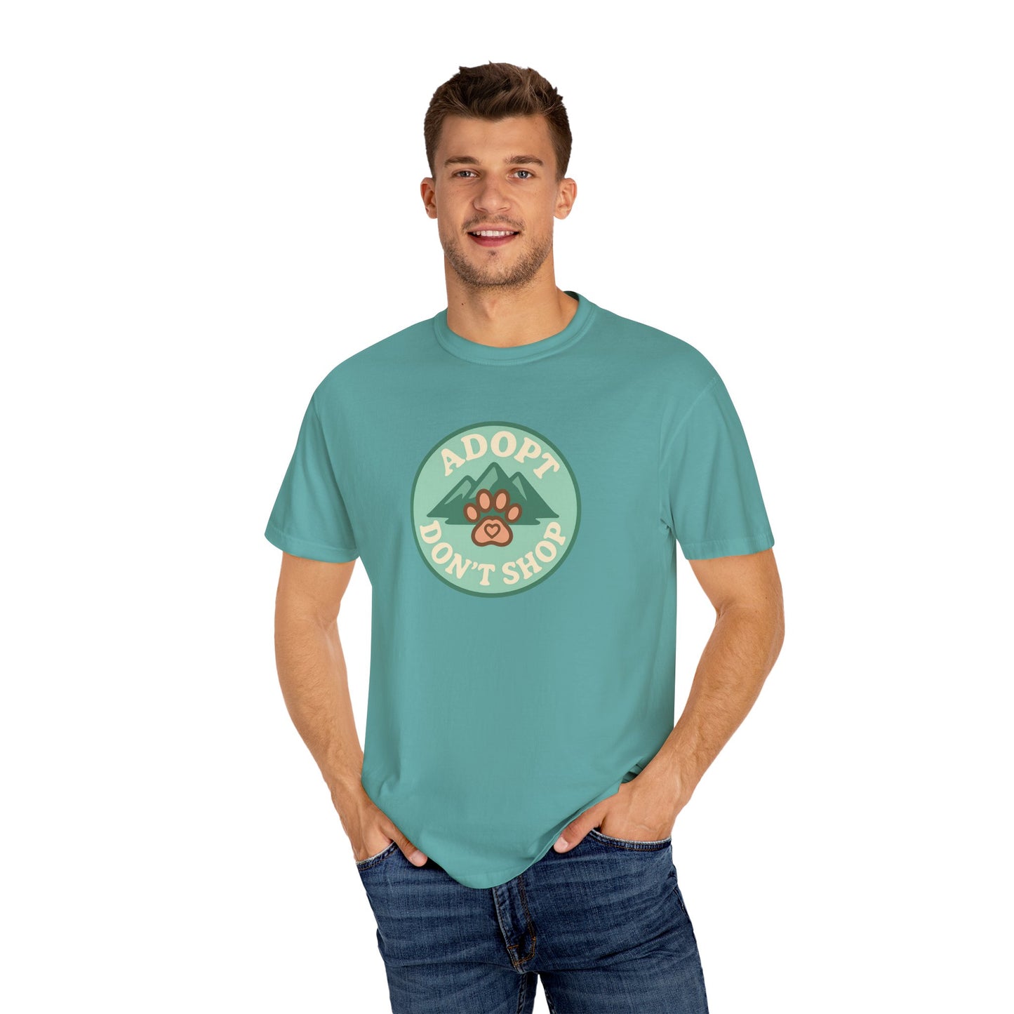 Adopt Don't Shop T-shirt, Unisex Tee, Animal Lover Gift, Pet Adoption Awareness, Casual Wear, Eco-Friendly Fashion, Dog Mom Shirt
