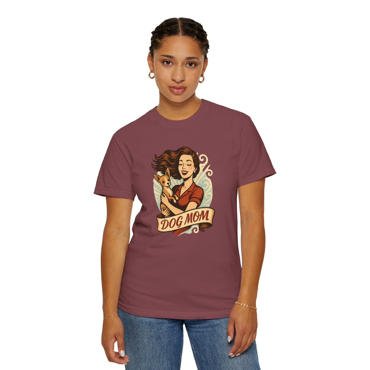 Dog Mom T-Shirt, Unisex Dog Lover Tee, Pet Owner Gift, Cute Dog Theme Apparel, Mother's Day Gift Idea, Casual Dog Mom Outfit