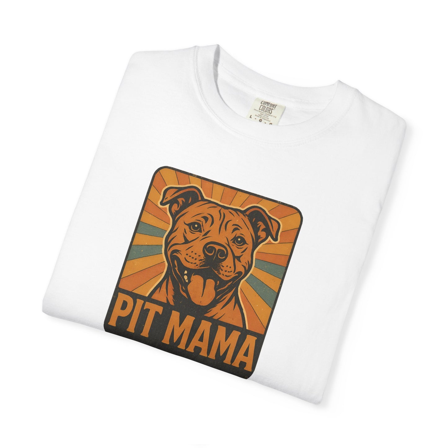 Pit Mama Unisex Garment-Dyed T-Shirt, Dog Lover Gift, Animal Rescue Tee, Pitbull Mom Shirt, Casual Wear, Pet Mom Apparel