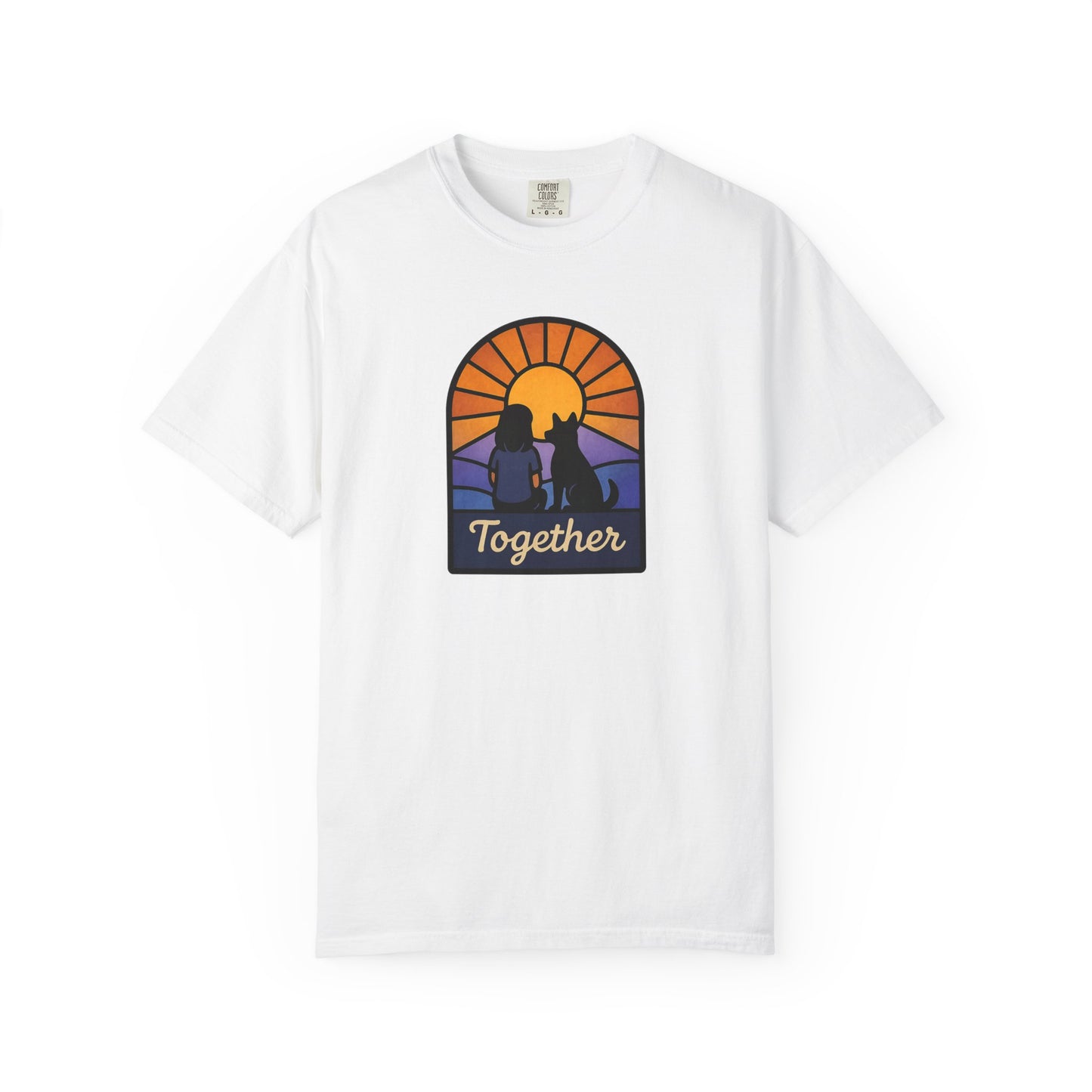 Together Sunset Graphic T-Shirt, Unisex Tee for Families, Casual Wear, Gift for Nature Lovers, Summer Vibe Apparel, Retro Style Shirt