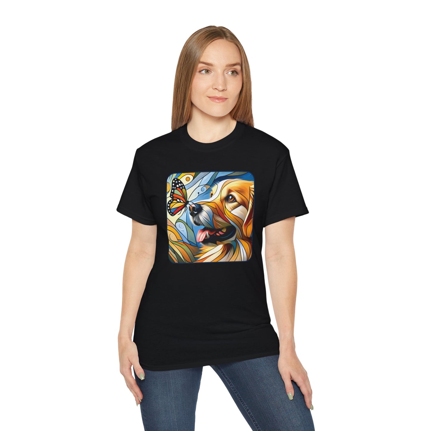 “You Give Me Butterflies – Petcasso Golden Retriever Tee” - Perfect for Pet Lovers