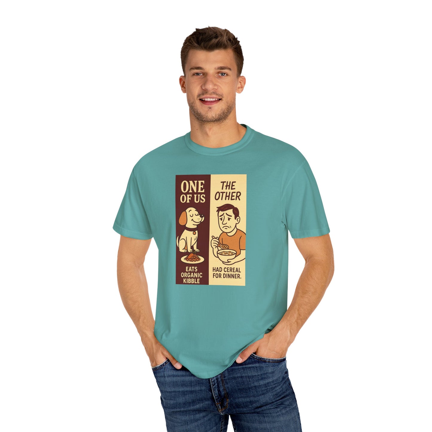 Organic Kibble T-Shirt, Funny Pet Lover Tee, Casual Unisex Apparel, Dog and Cat Humor, Gift for Animal Lovers