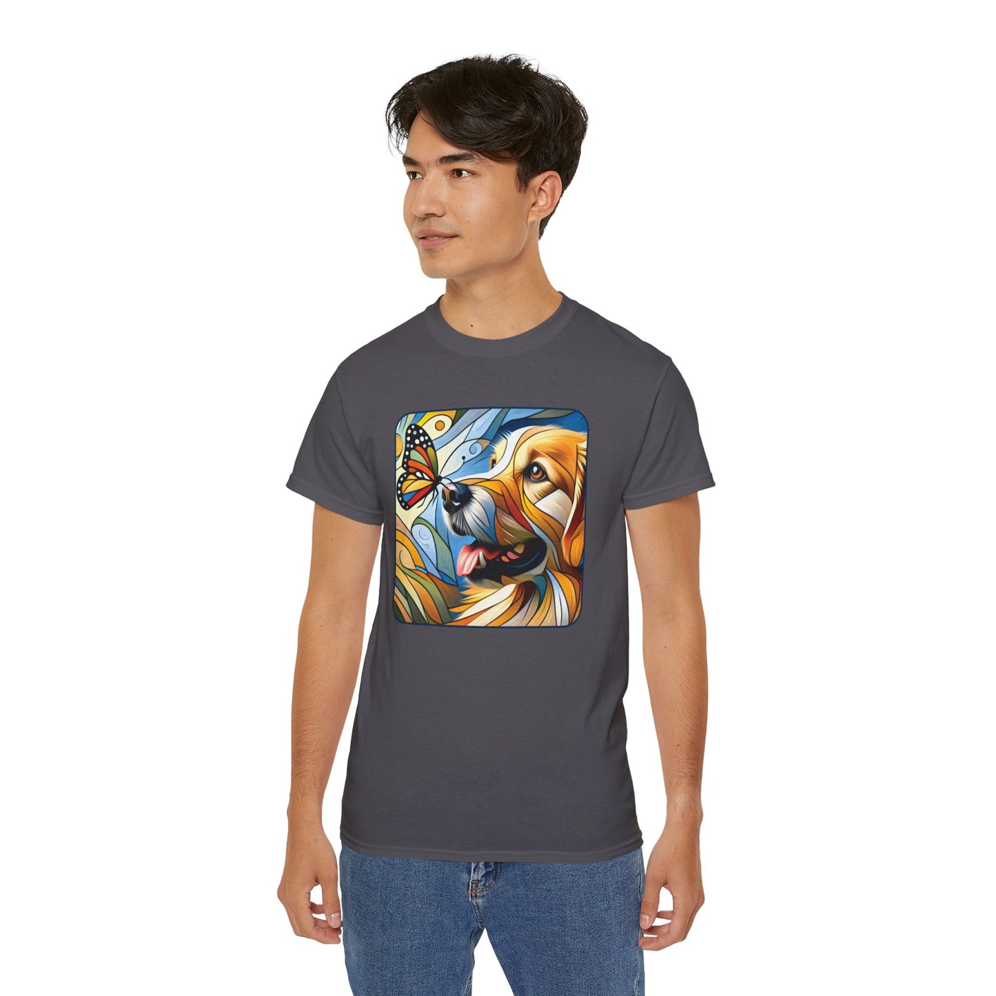 “You Give Me Butterflies – Petcasso Golden Retriever Tee” - Perfect for Pet Lovers
