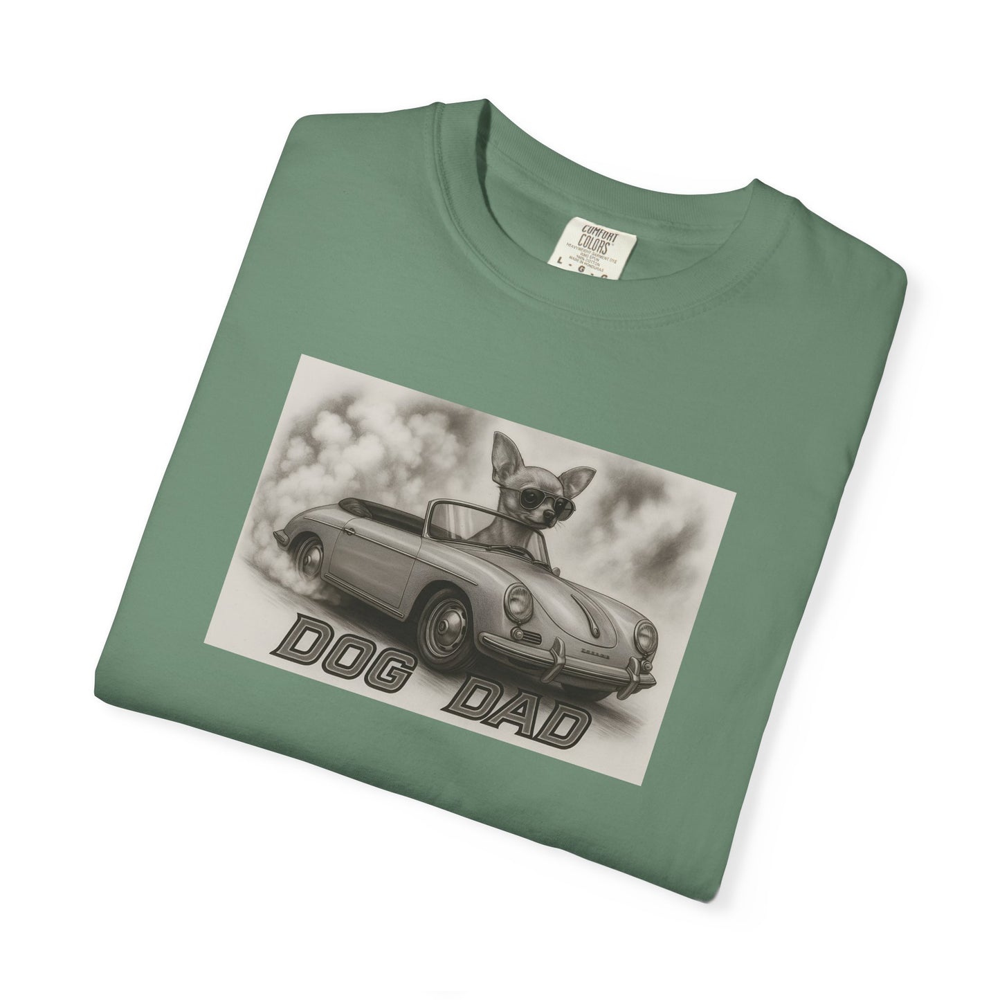 Dog Dad - Chihuahua - Cool Dogs in Cool Cars T-Shirt Collection | Funny Dog Lover Apparel for Men