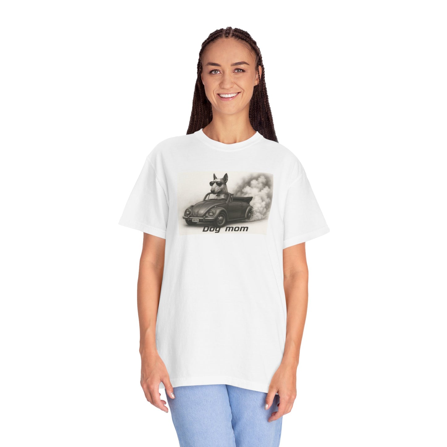 Dog Mom - Bull Terrier - “Cool Dogs in Cool Cars” T-Shirt Collection! 🐶🚗