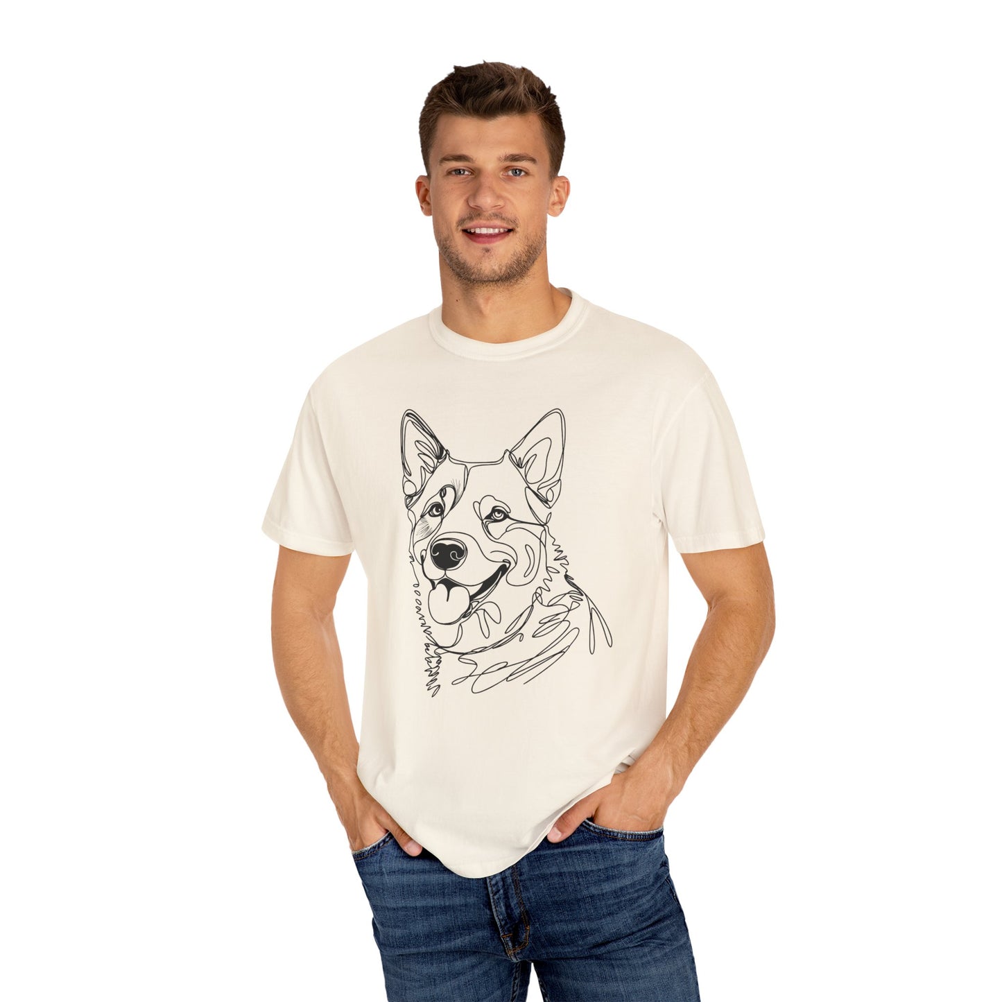🖤 True Grit – Blue Heeler Line Art Tee