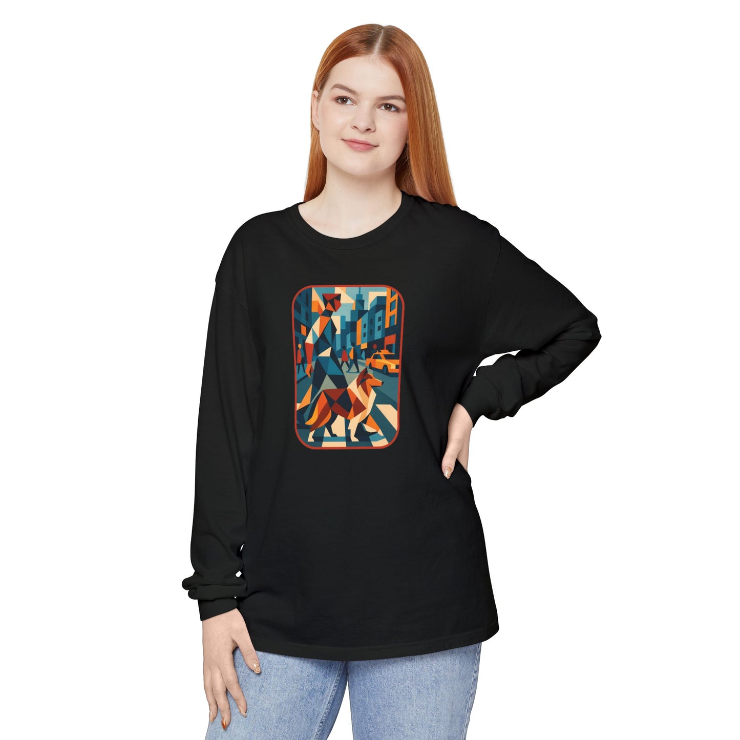 City Walk Tee for Animal Lovers, Casual Wear, Gift for Him/Her, Art-Inspired Apparel, Unique Artwork T-Shirt