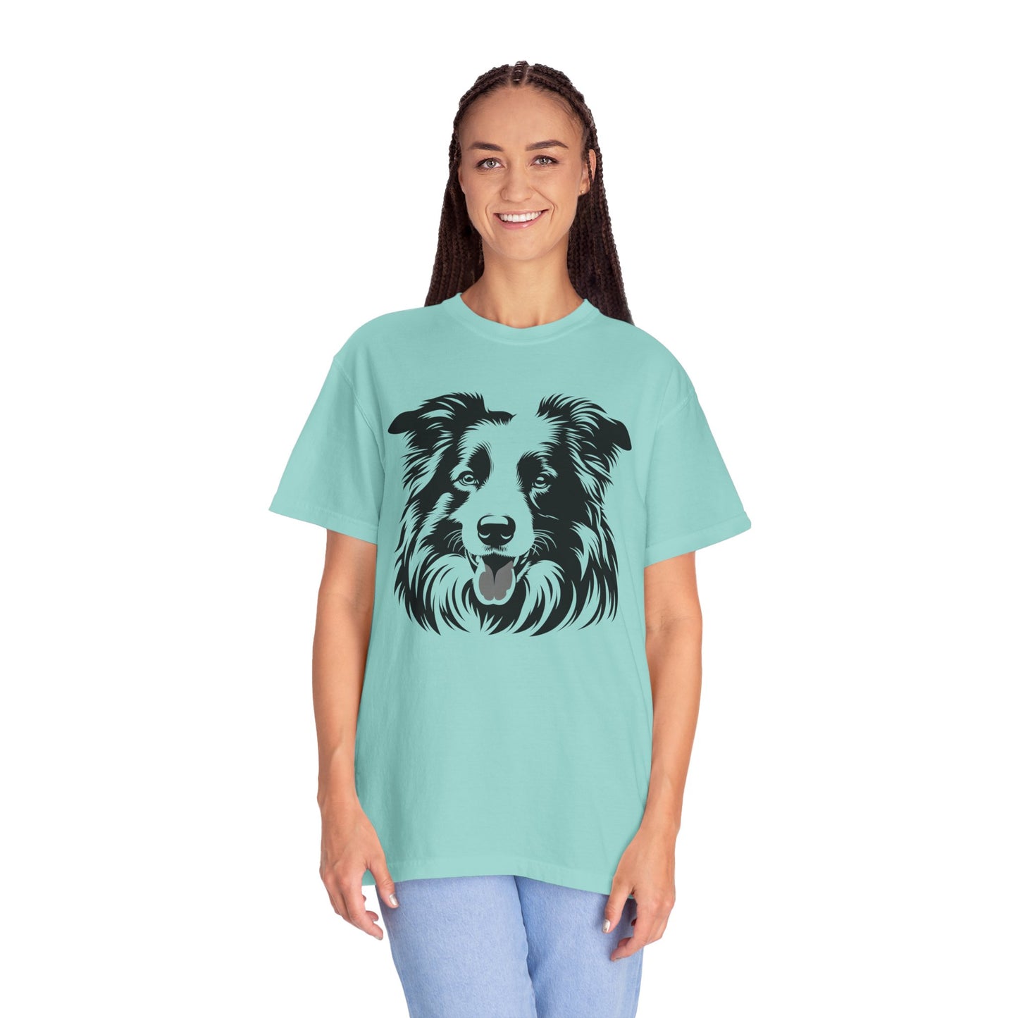 🖤 The Classic Collie – B/W Art Border Collie Tee - Perfect Gift for Dog Lovers