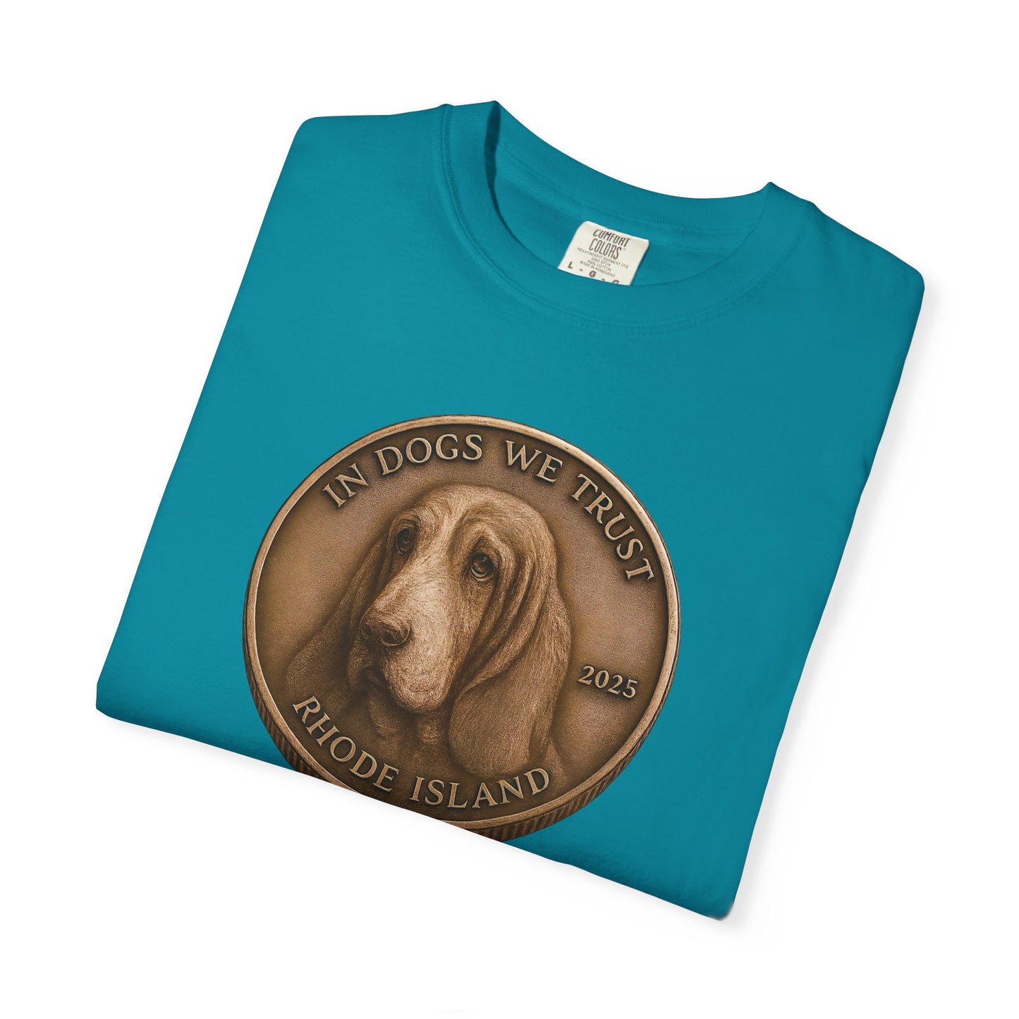 Rhode Island State Coin T-Shirt Collection - Proud Dog Breed Illustrations