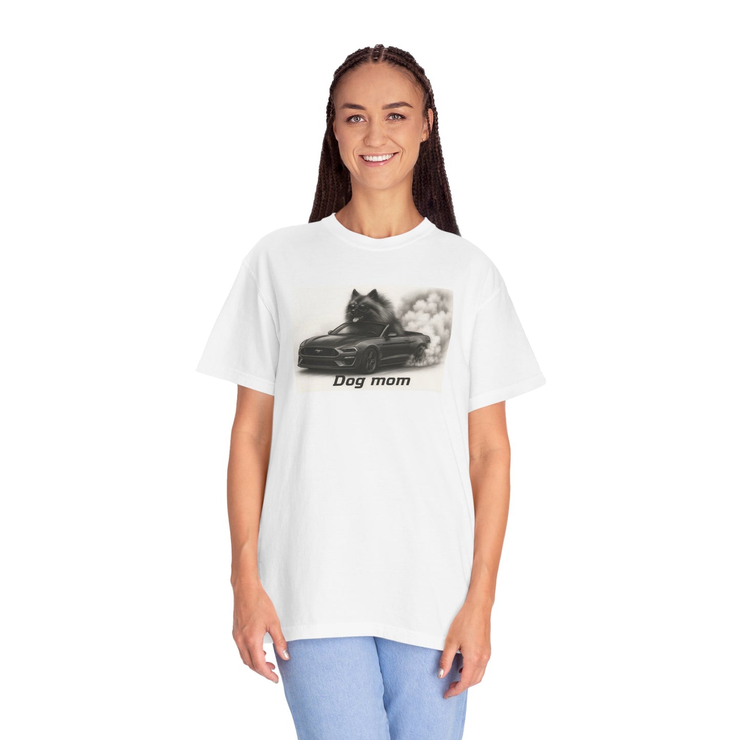 Dog Mom - Keeshond - “Cool Dogs in Cool Cars” T-Shirt Collection! 🐶🚗