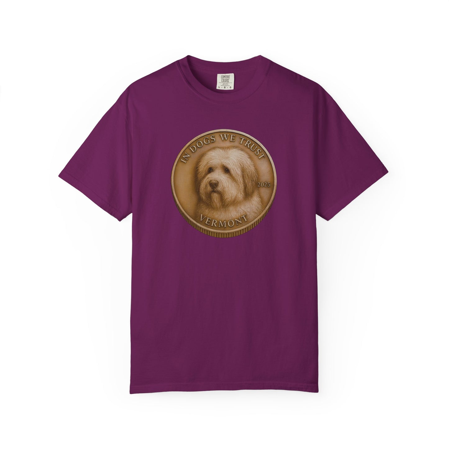 Vermont State Coin T-Shirt Collection - Proud Dog Breed Illustrations