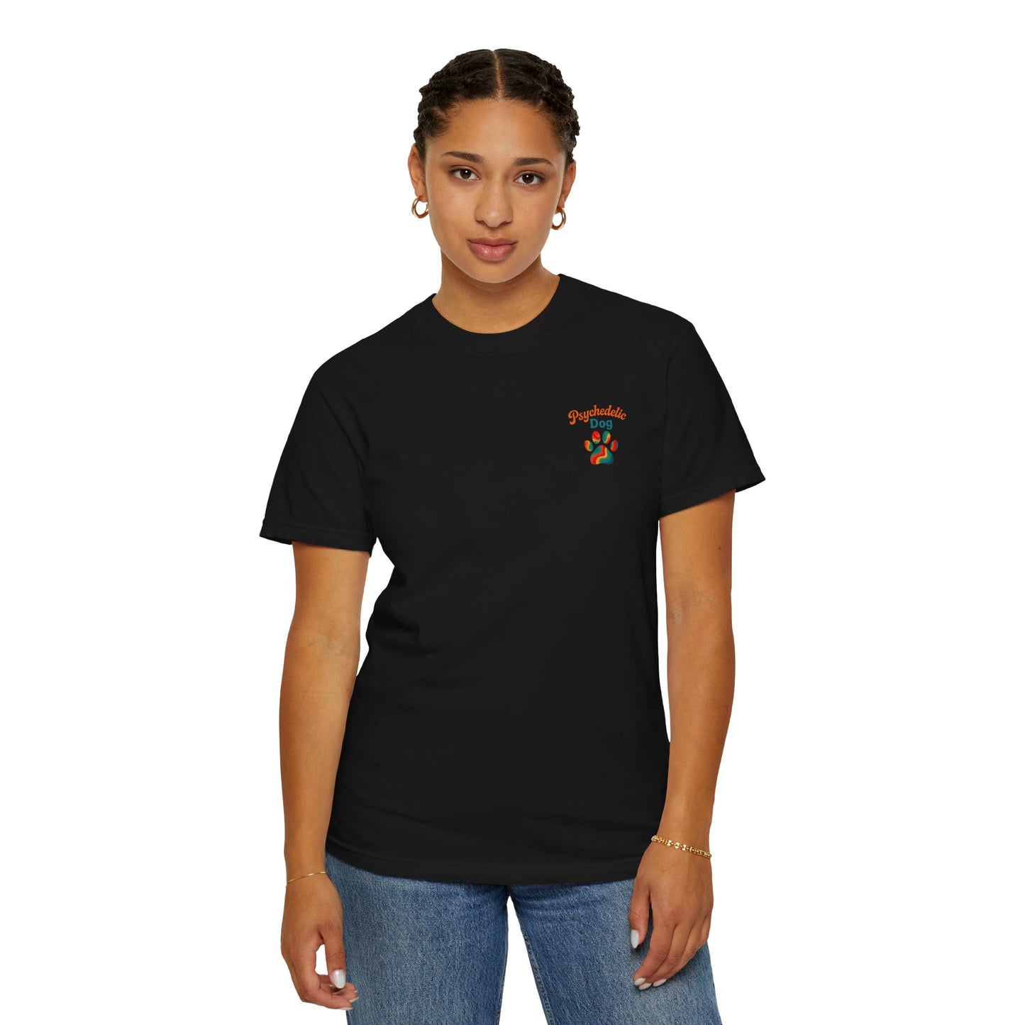 Psychedelic Dog T-Shirt - Jimi Hendrix Fun Humorous Design for Men and Women