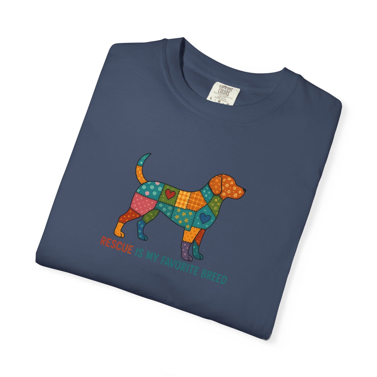 Colorful Dog Rescue T-Shirt, Gift for Dog Lovers, Adoption Awareness Tee, Casual Wear for Animal Lovers, Eco-Friendly Fashion