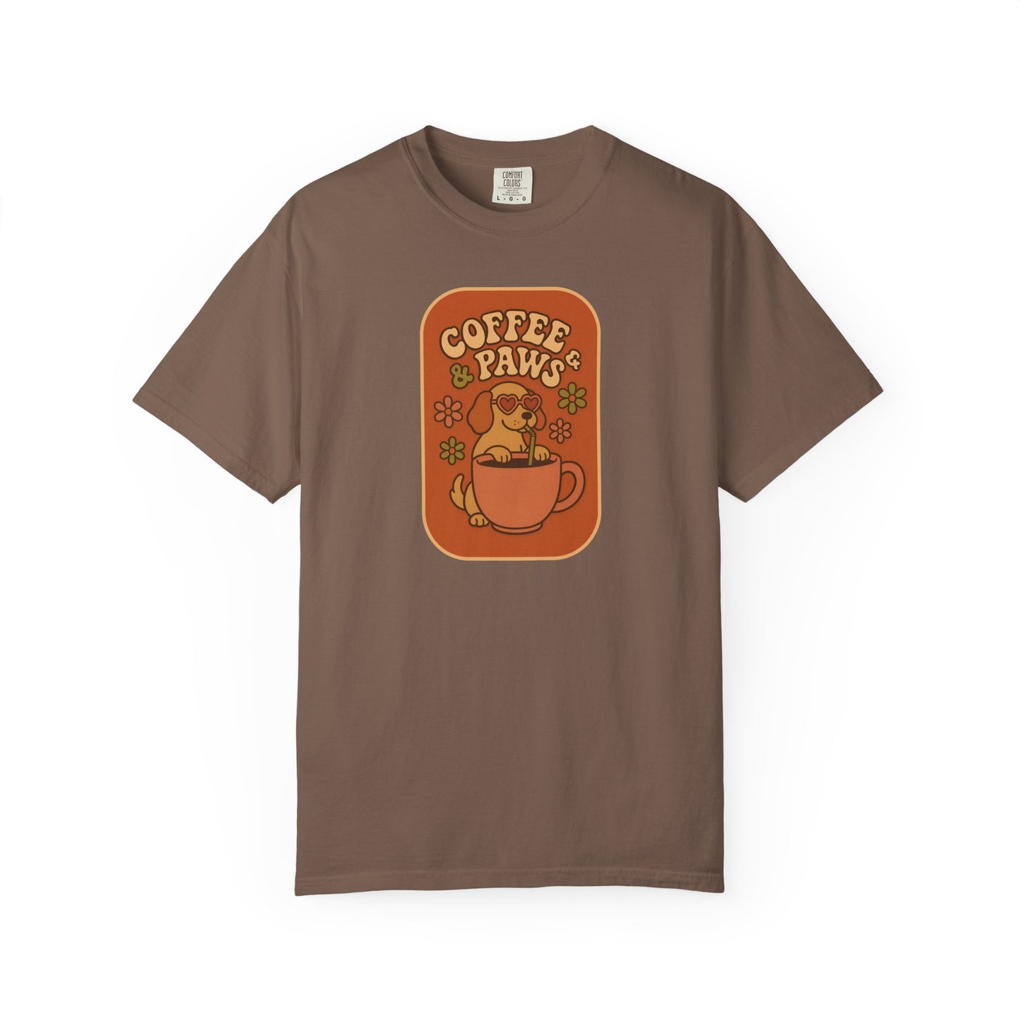 Coffee Paws Unisex T-shirt - Perfect for Dog Lovers, Casual Wear, Gift for Pet Owners, Cozy Vibe, Every Day Wear