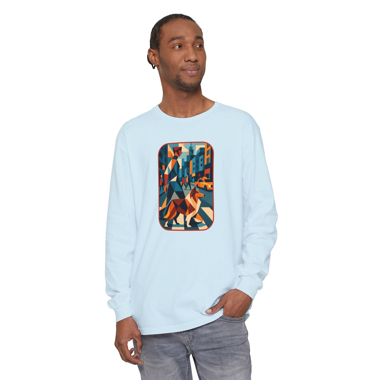 City Walk Tee for Animal Lovers, Casual Wear, Gift for Him/Her, Art-Inspired Apparel, Unique Artwork T-Shirt